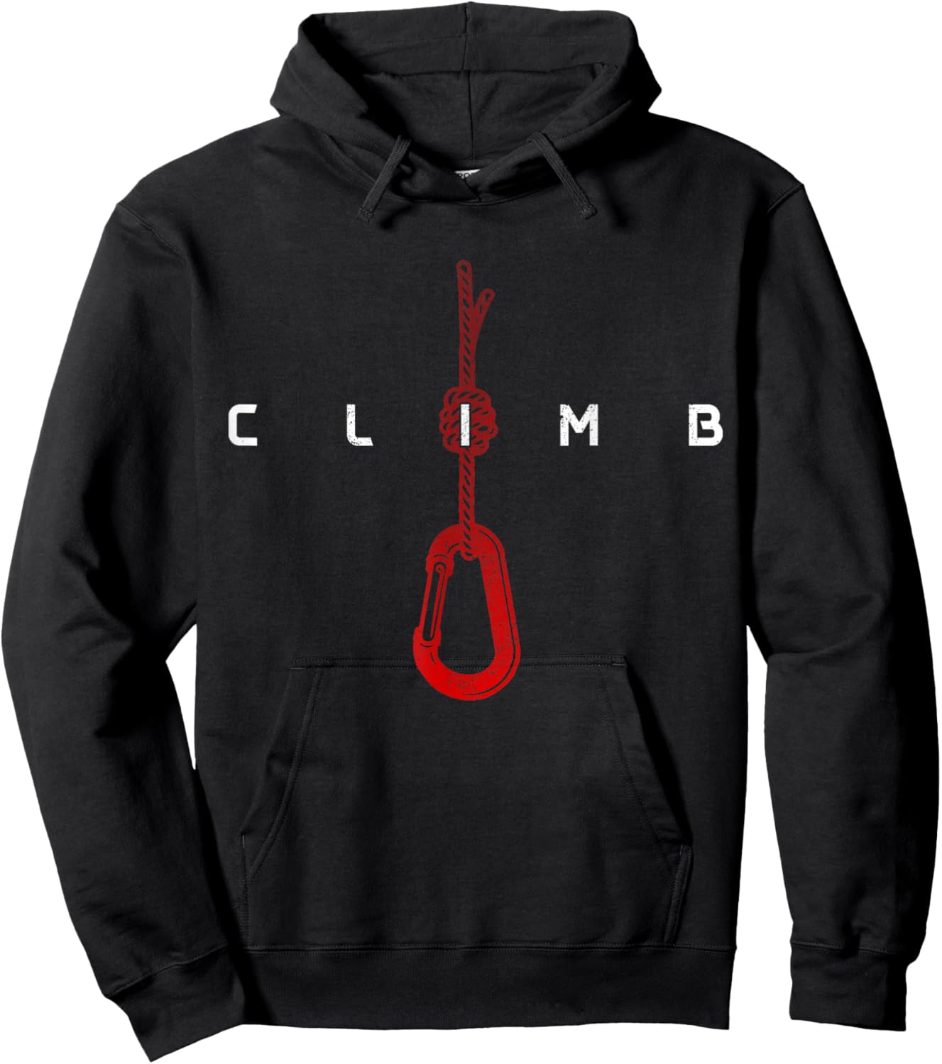 Climbing Rock Climber Bouldering Climb Hoodie - Hoodie | Black