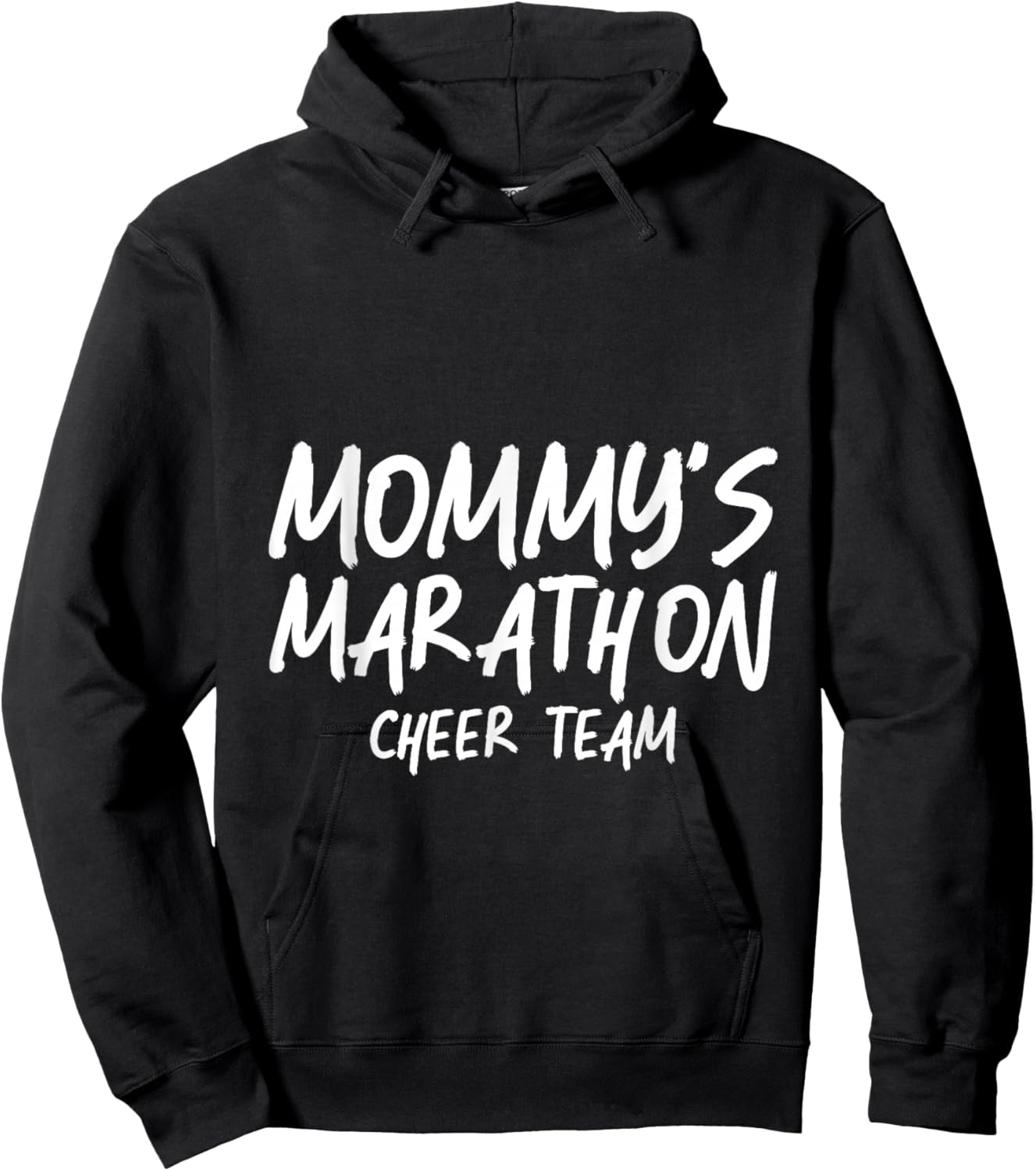 Mommy's Marathon Cheer Team Running Support Hoodie - Hoodie | Black