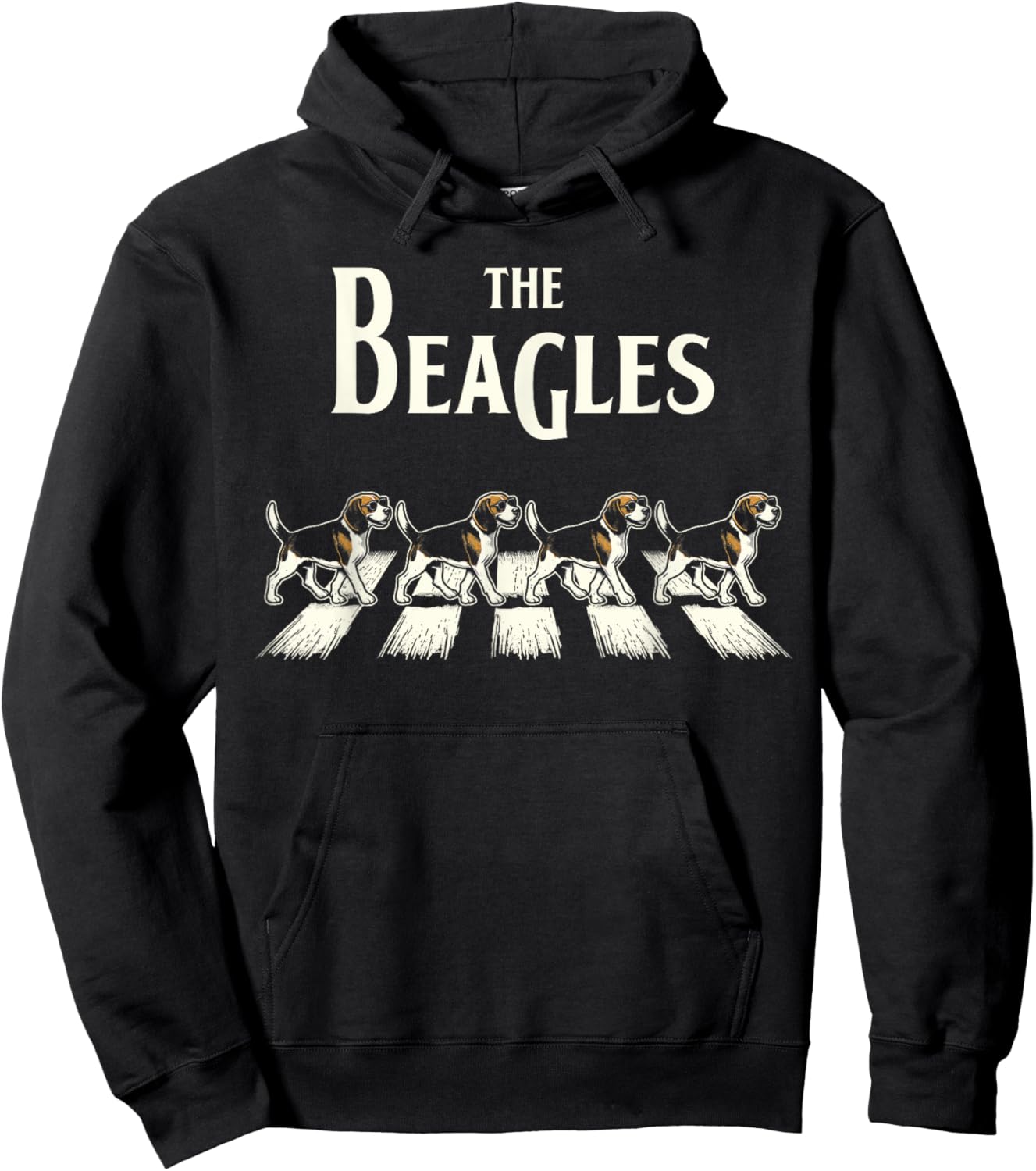The Beagles Funny Retro Music Men Women Kids Funny Beagles Hoodie - Hoodie | Black