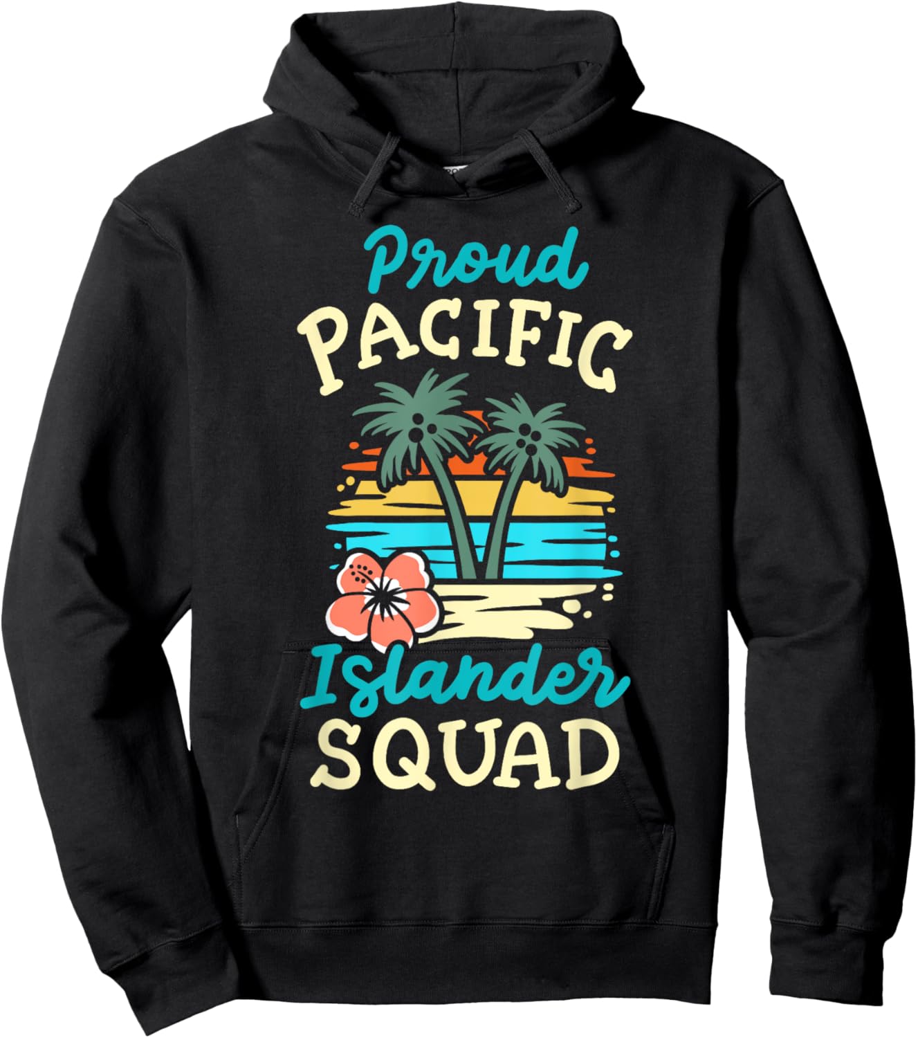 Pacific Islander Squad Groovy Matching Asian American AAPI Hoodie - Hoodie | Black