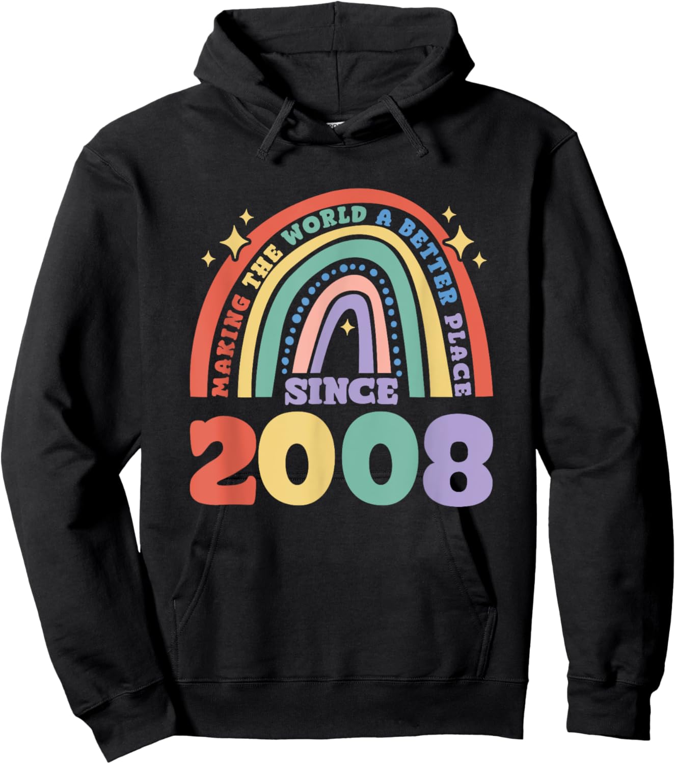 Making the world a better place since 2008, 2008 Birthday Hoodie - Hoodie | Black
