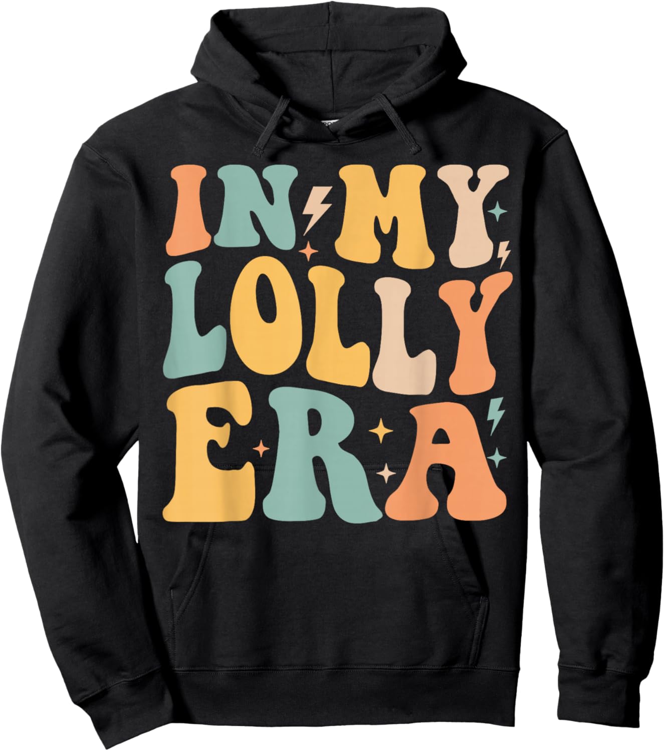 Retro Groovy In My Lolly Era Mother's Day Hoodie - Hoodie | Black