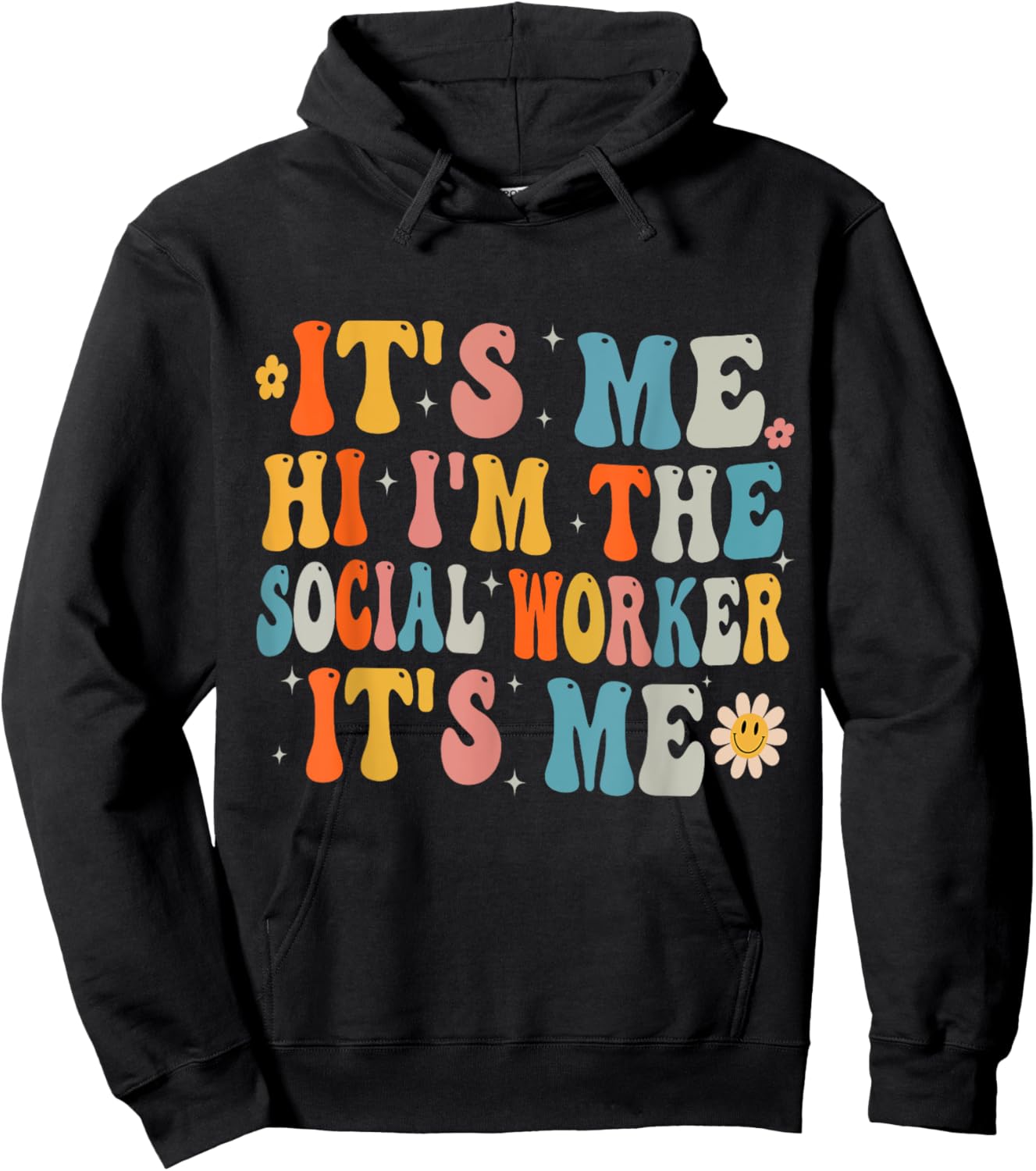 It's me Hi I'm the School Social Worker back to school funny Hoodie - Hoodie | Black