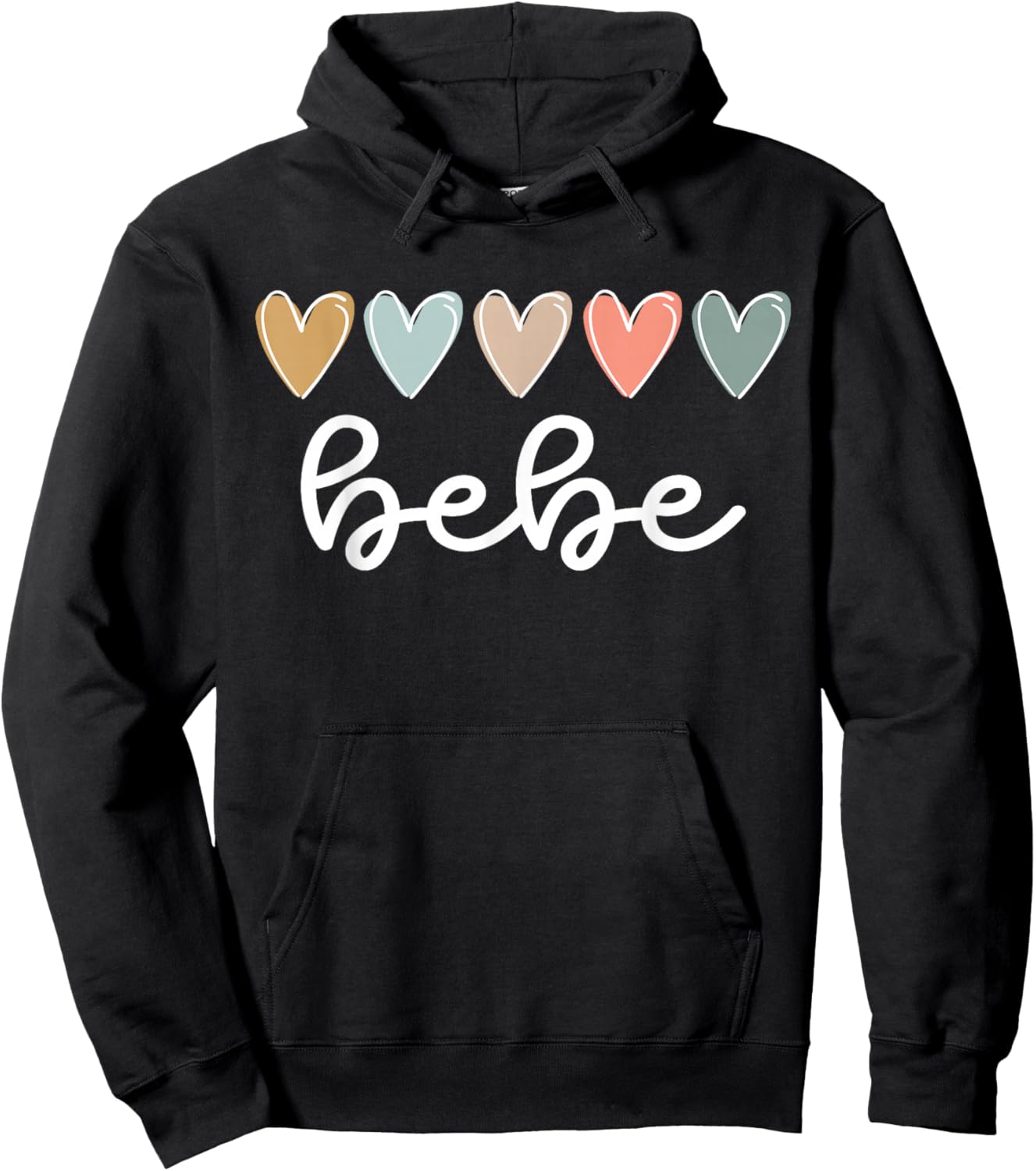 Bebe Hearts Bebe Grandma Bebe Grandmother Hoodie - Hoodie | Black