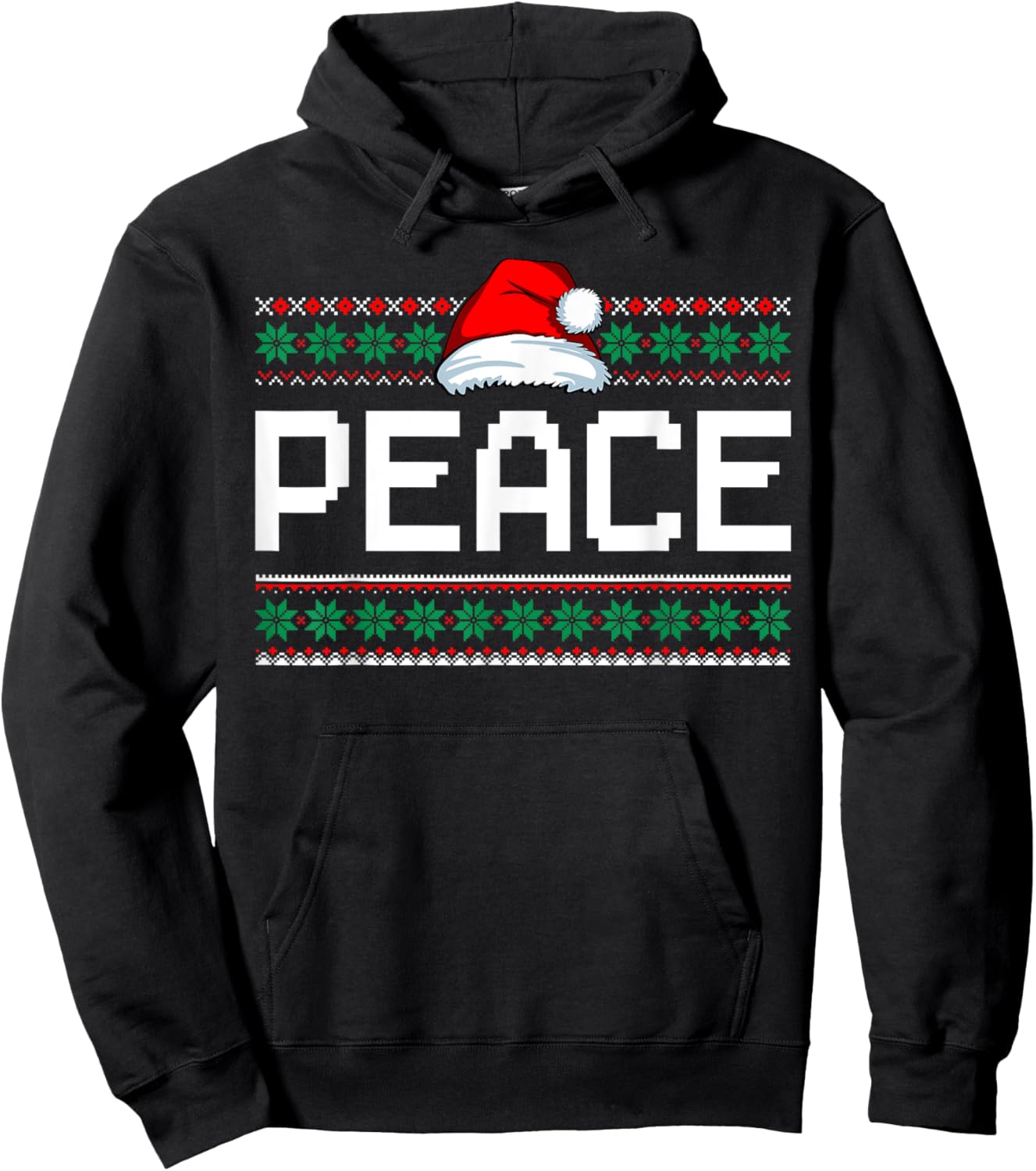 Peace I Come In Peace Couples Ugly Christmas Xmas Sweaters Hoodie - Hoodie | Black