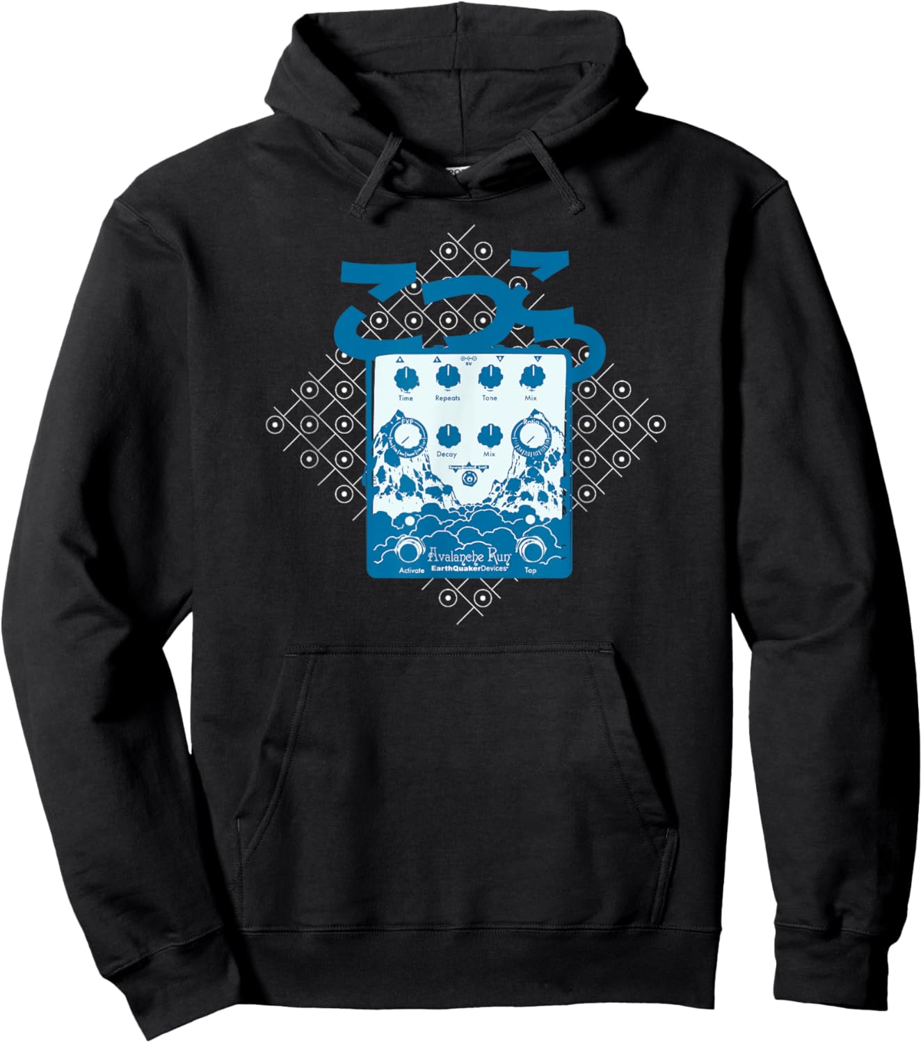 Kotsu Kotsu + Avalanche Run :: Music, Guitar Pedal, Creative Hoodie - Hoodie | Black