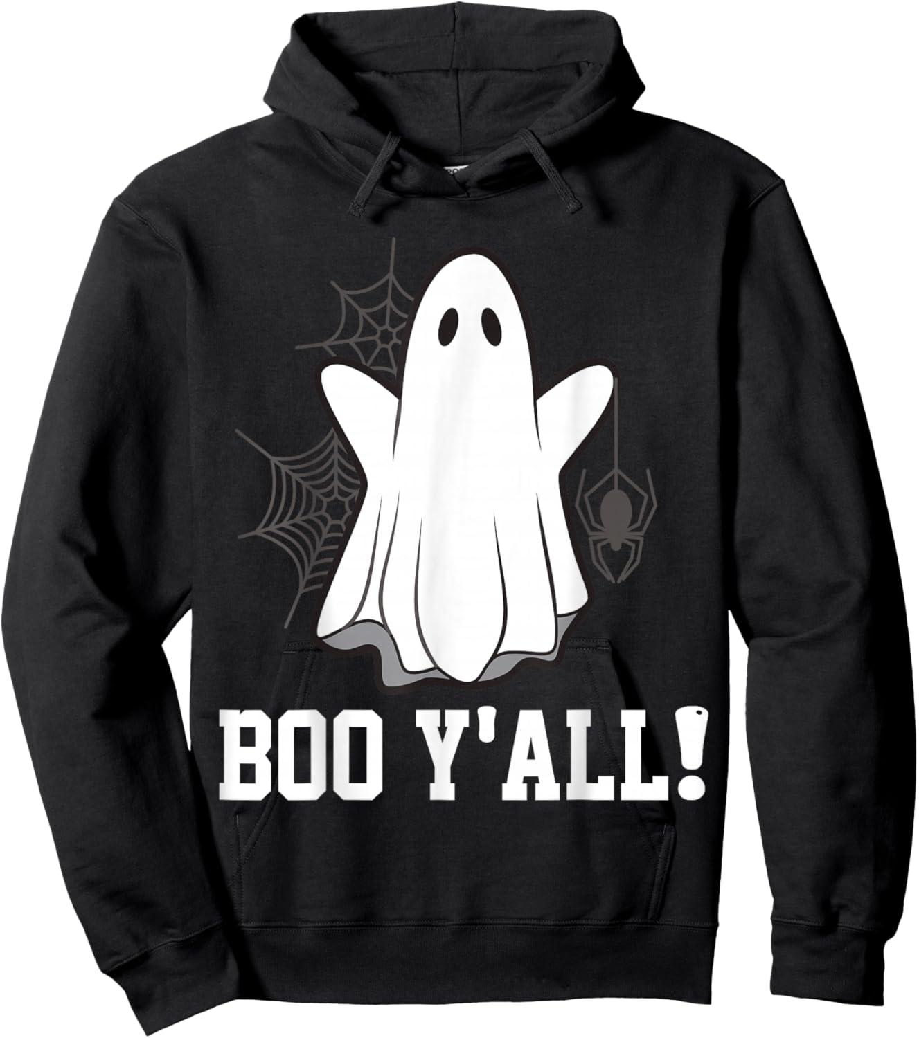 Boo Y'all Funny Ghost Halloween Hoodie - Hoodie | Black