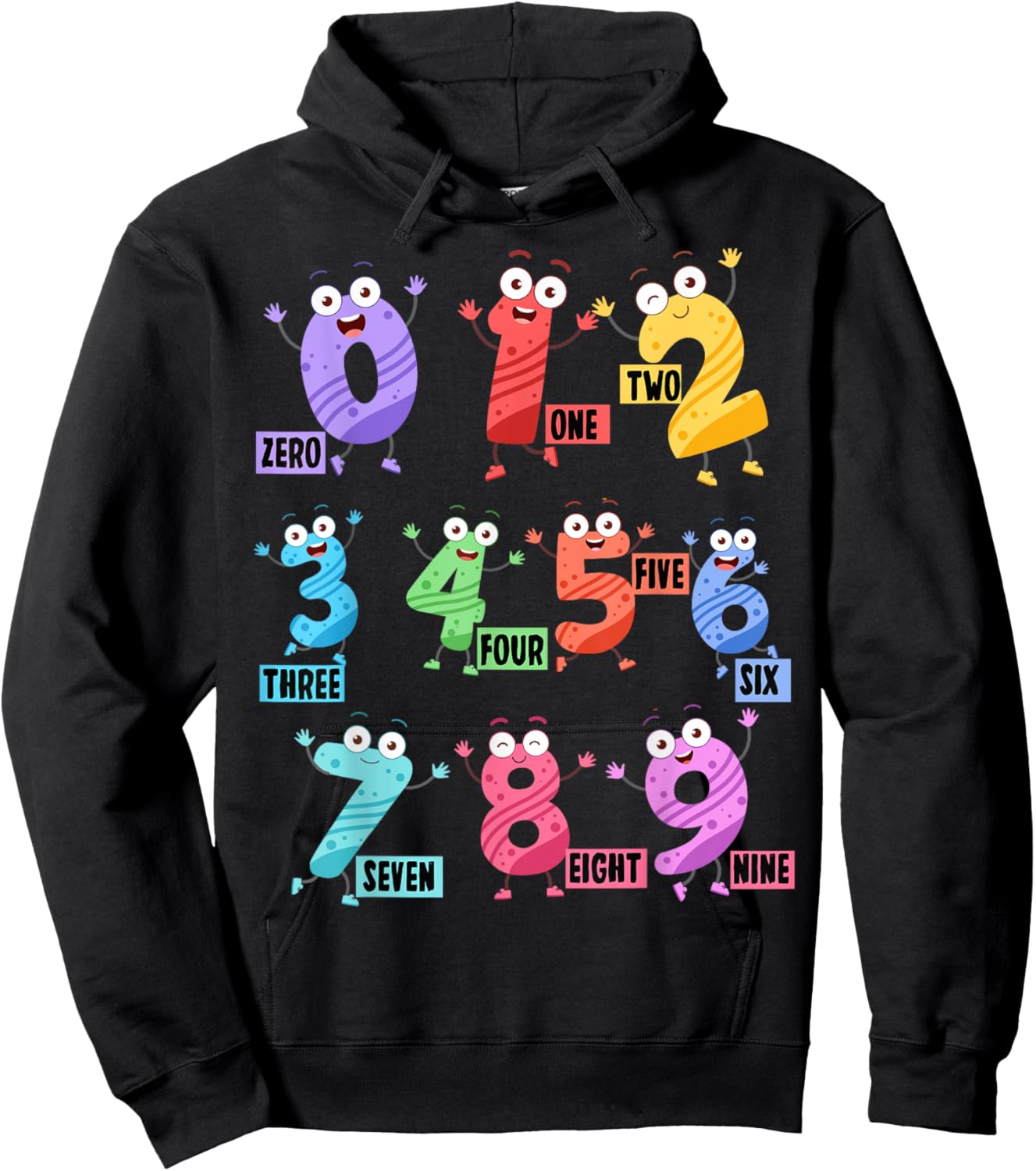 Maths Day Costume With Numbers On Idea Kids Maths Number Hoodie - Hoodie | Black