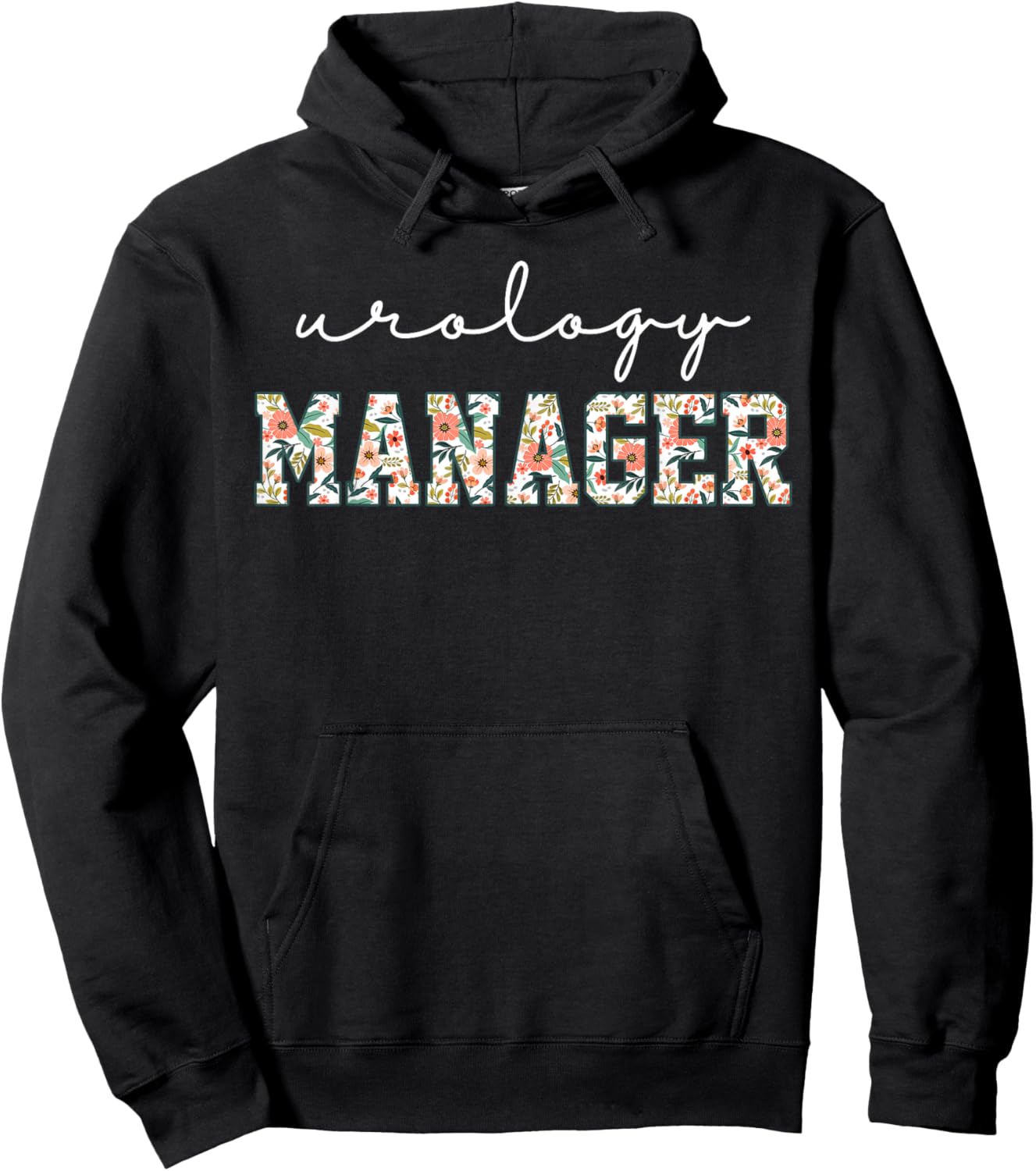 Retro Floral Urology Manager Urologists Nephrology Doctor Hoodie - Hoodie | Black