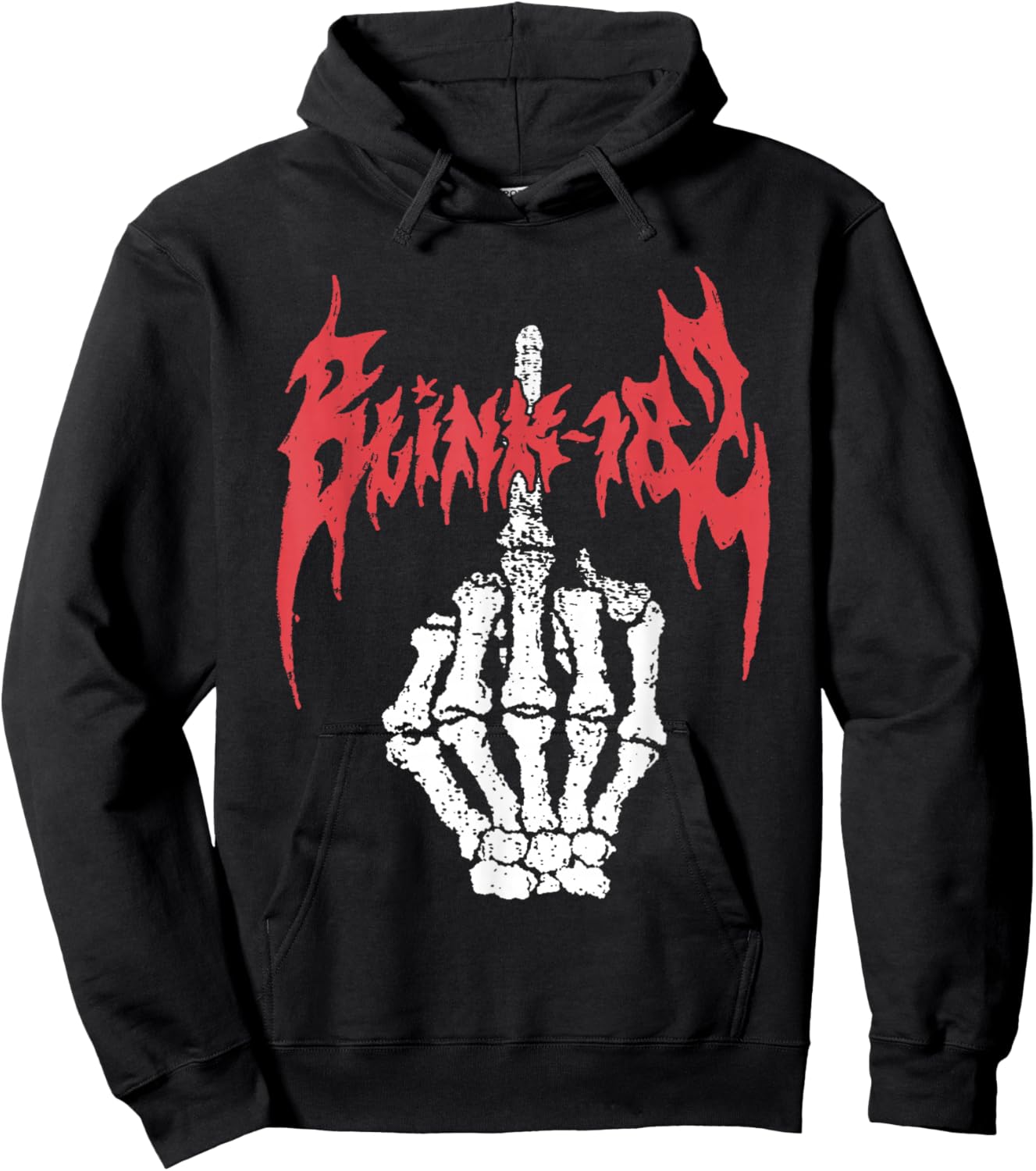 Official Blink-182 Skeleton Finger Hoodie - Hoodie | Black