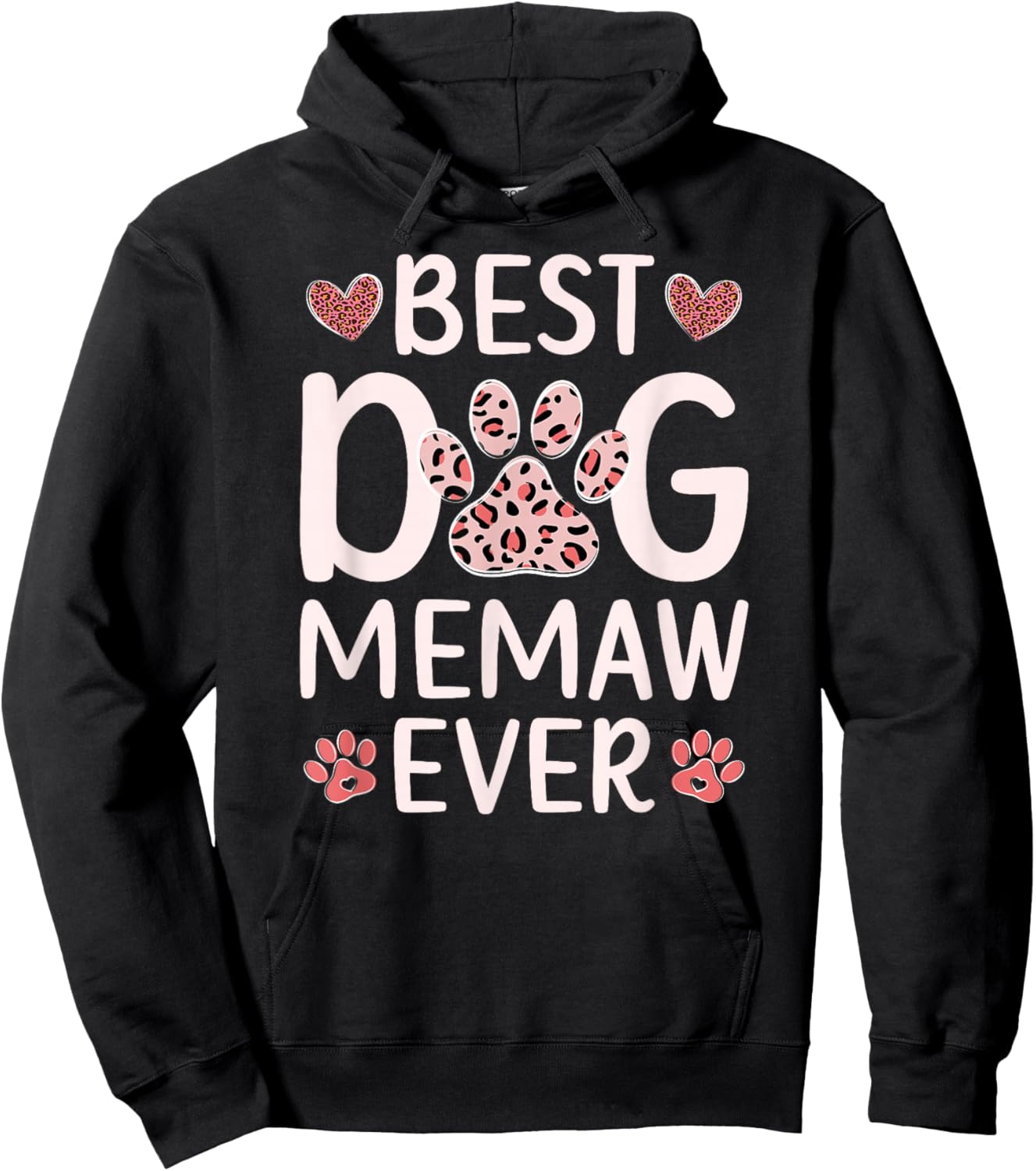 Best Dog Memaw Ever Dog Lover Memaw Hoodie - Hoodie | Black