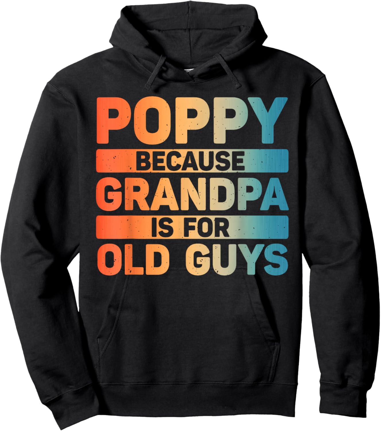Poppy Design For Grandpa From Grandkids Father's Day Poppy Hoodie - Hoodie | Black