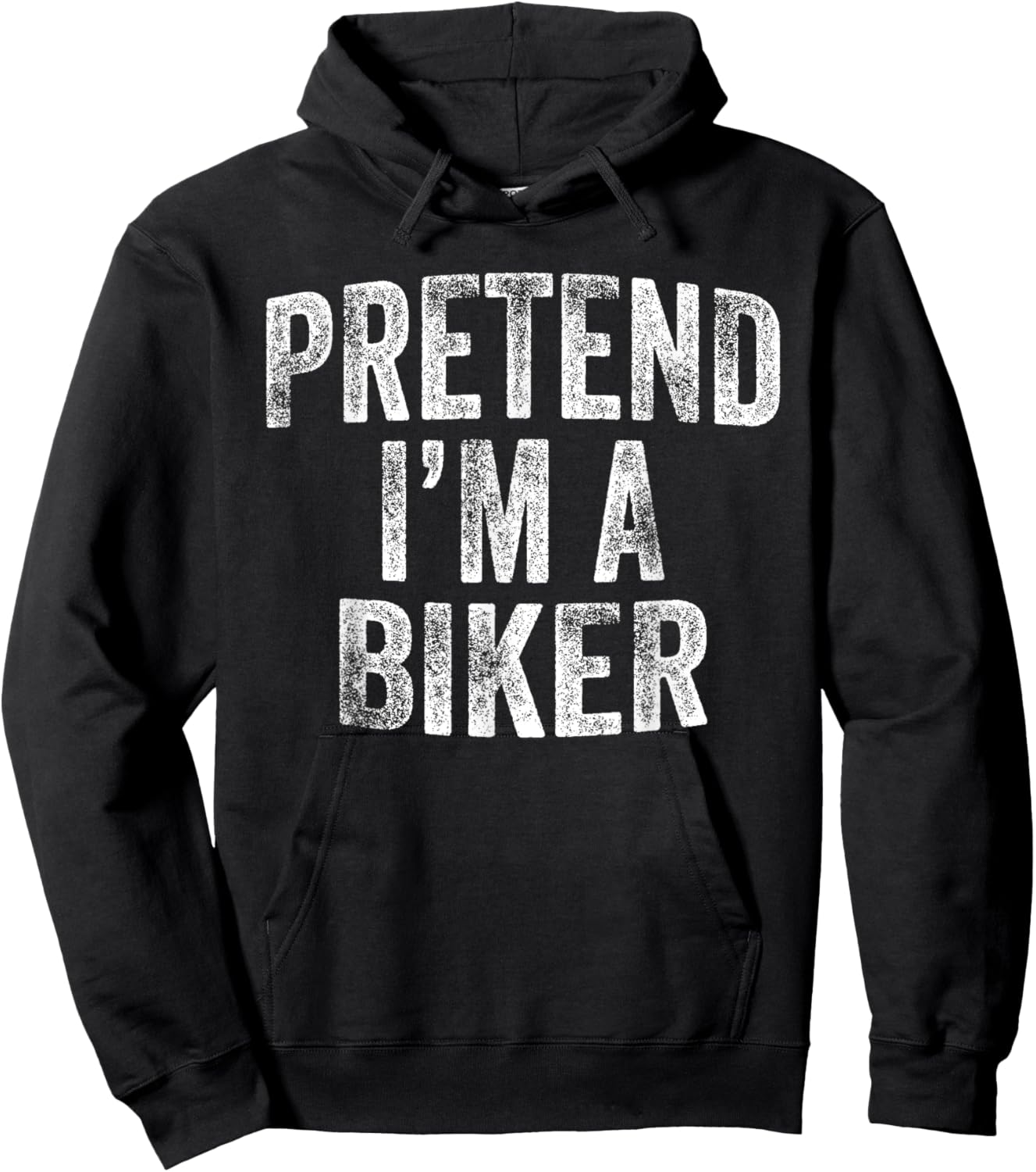 Pretend I'm A Biker Costume Family Lazy Halloween Party Hoodie - Hoodie | Black