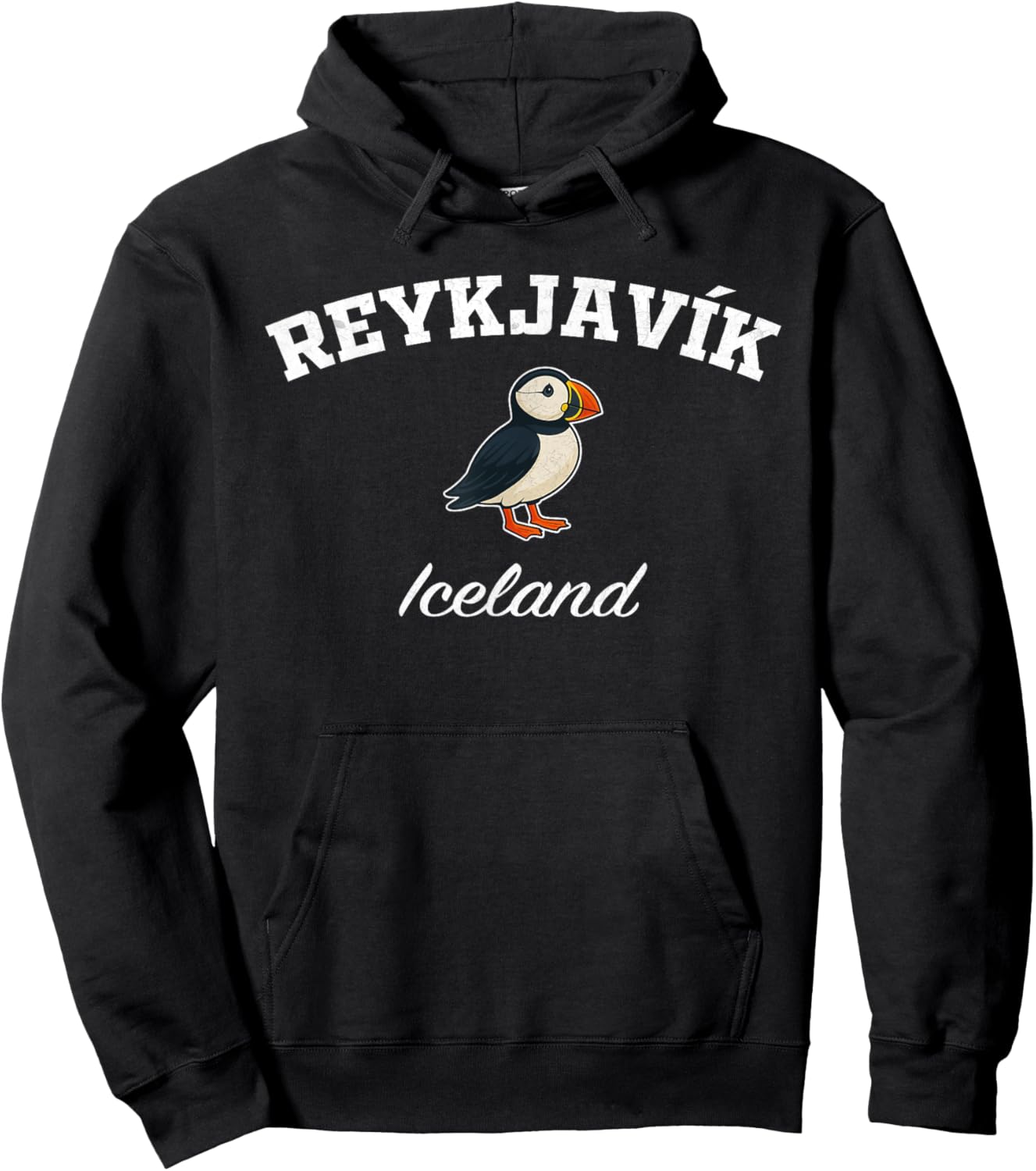 Reykjavik Iceland Puffin Hoodie - Hoodie | Black