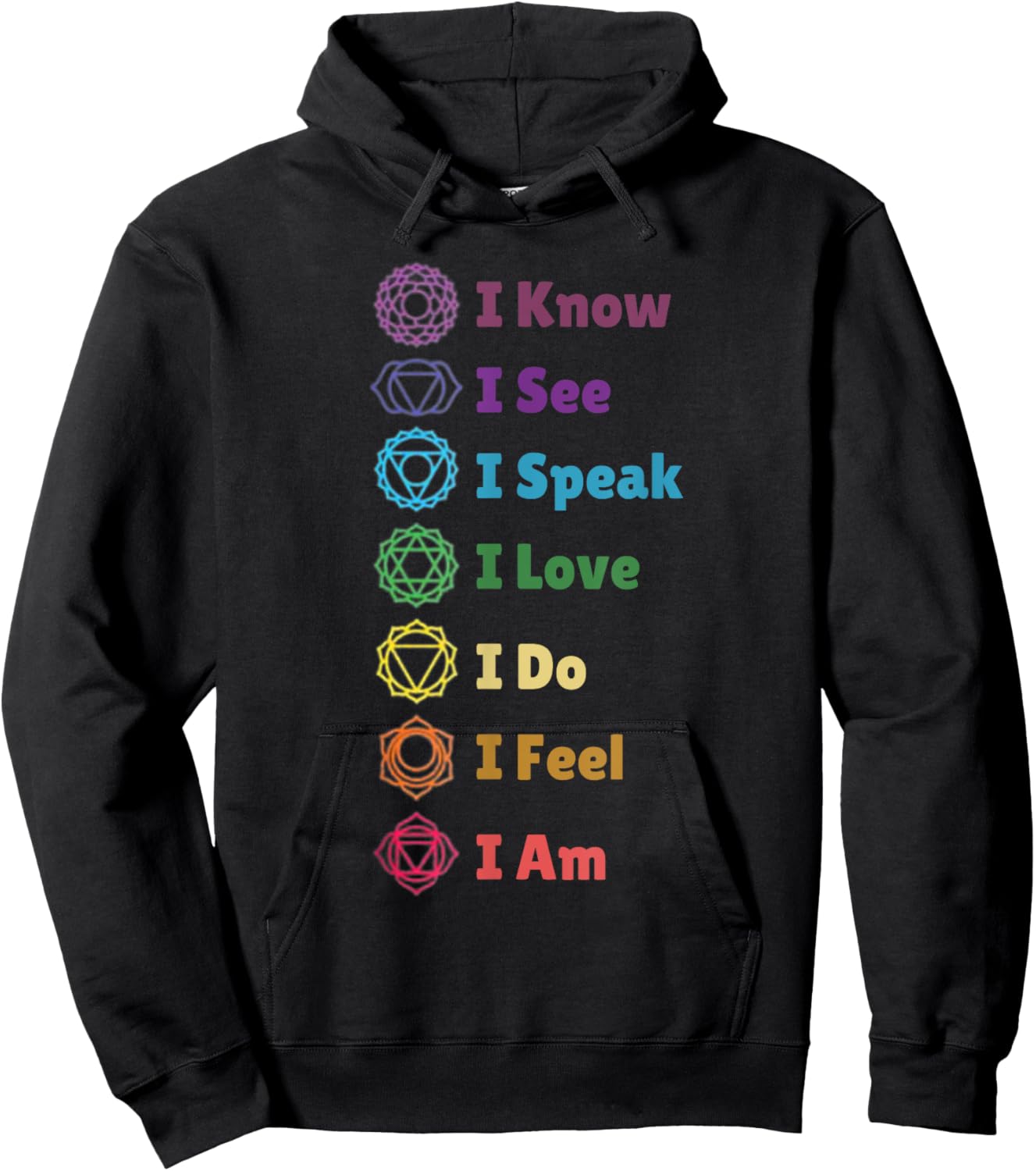 Chakra Alignment, Yoga, Meditation Spiritual Hoodie - Hoodie | Black