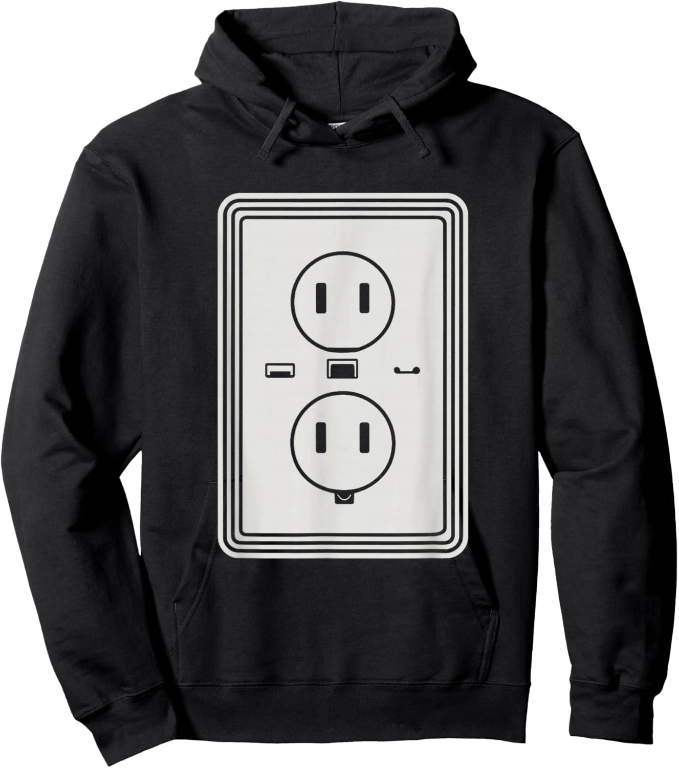 Electrical Outlet Halloween Electricians Engineers Costume Hoodie - Hoodie | Black