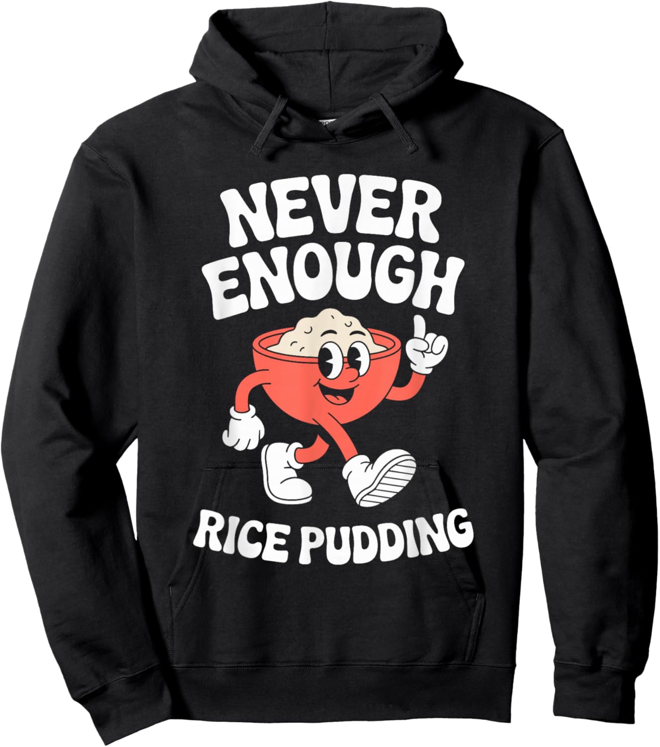 Funny Rice Pudding Retro Hoodie - Hoodie | Black