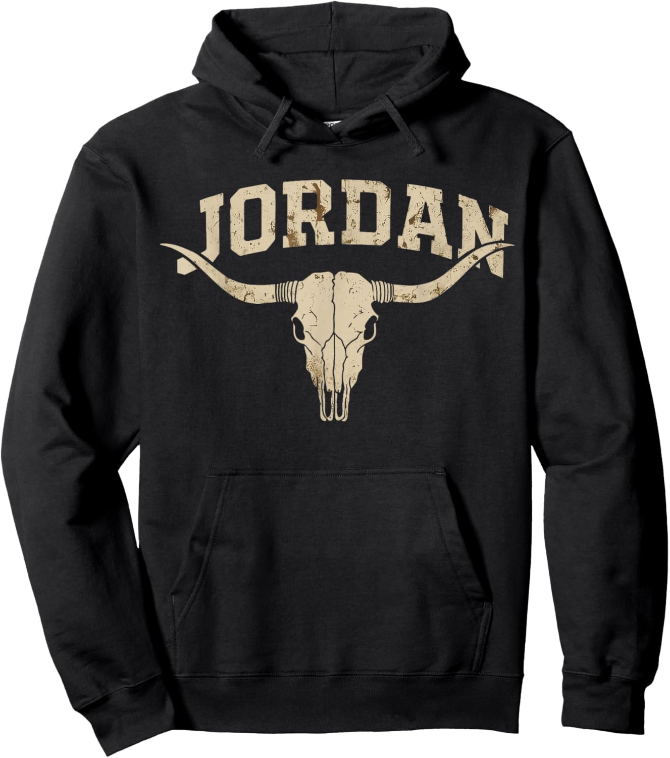 Vintage Western Jordan Name Gift Women Kid Boy Girl Hoodie - Hoodie | Black