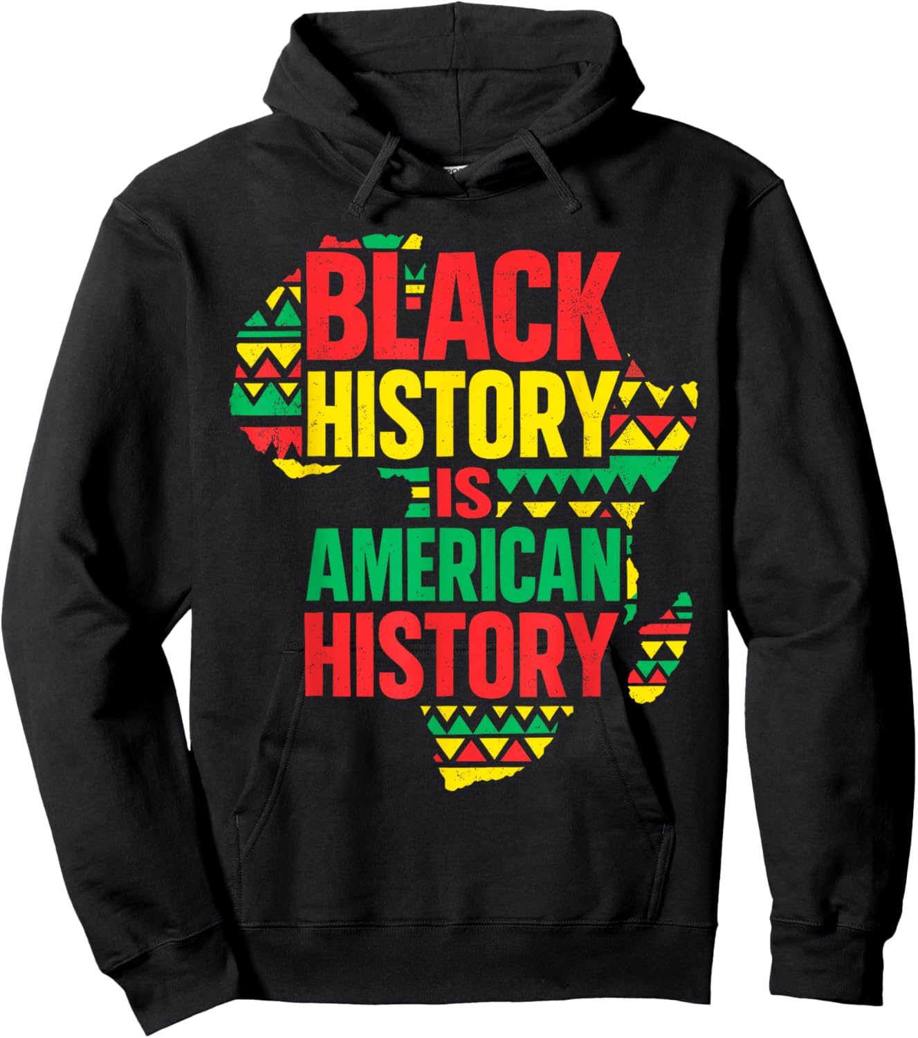 Black History Month Shirt Men Women Afro African Map Pride Hoodie - Hoodie | Black