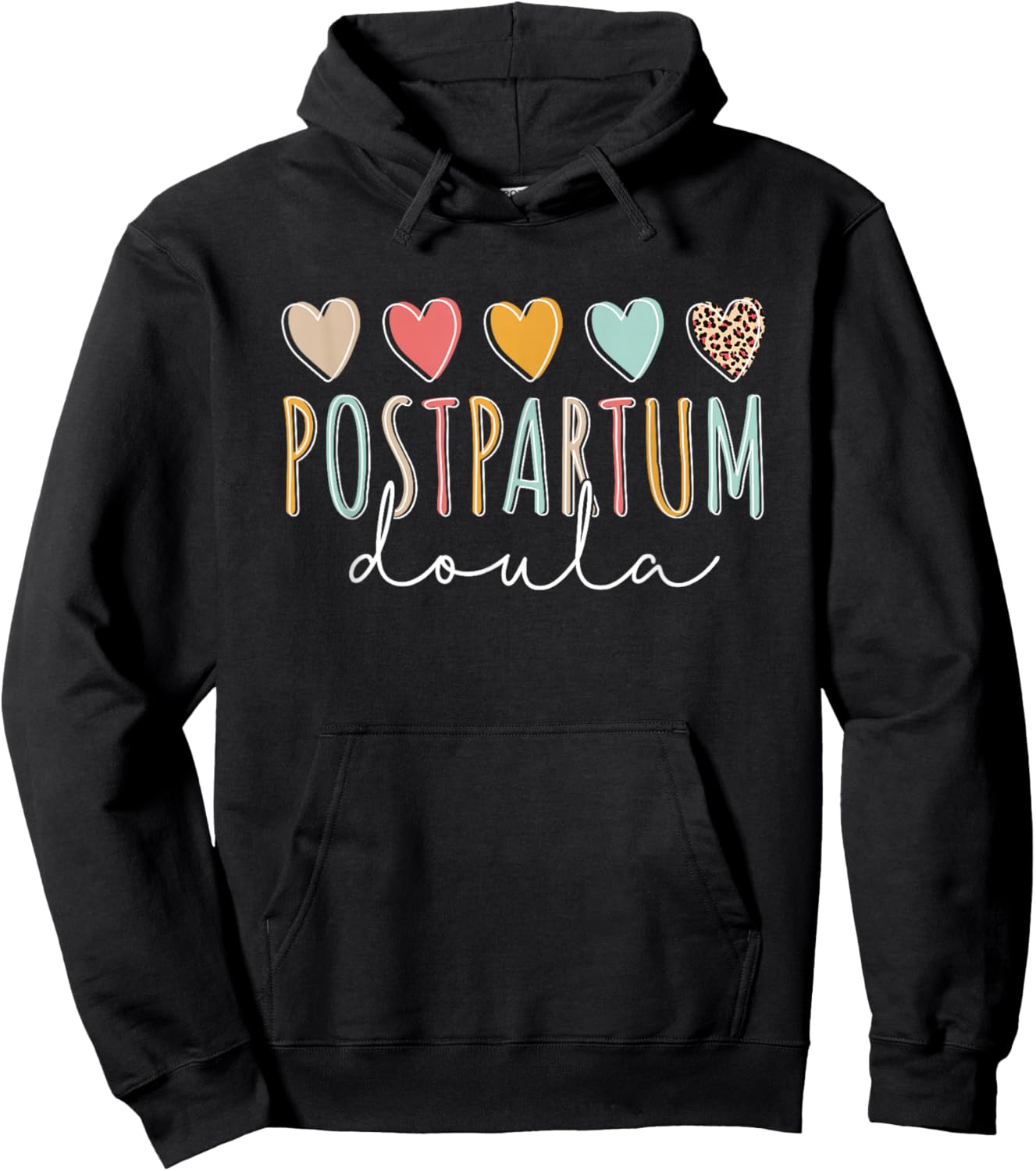 Postpartum Doula Hoodie - Hoodie | Black