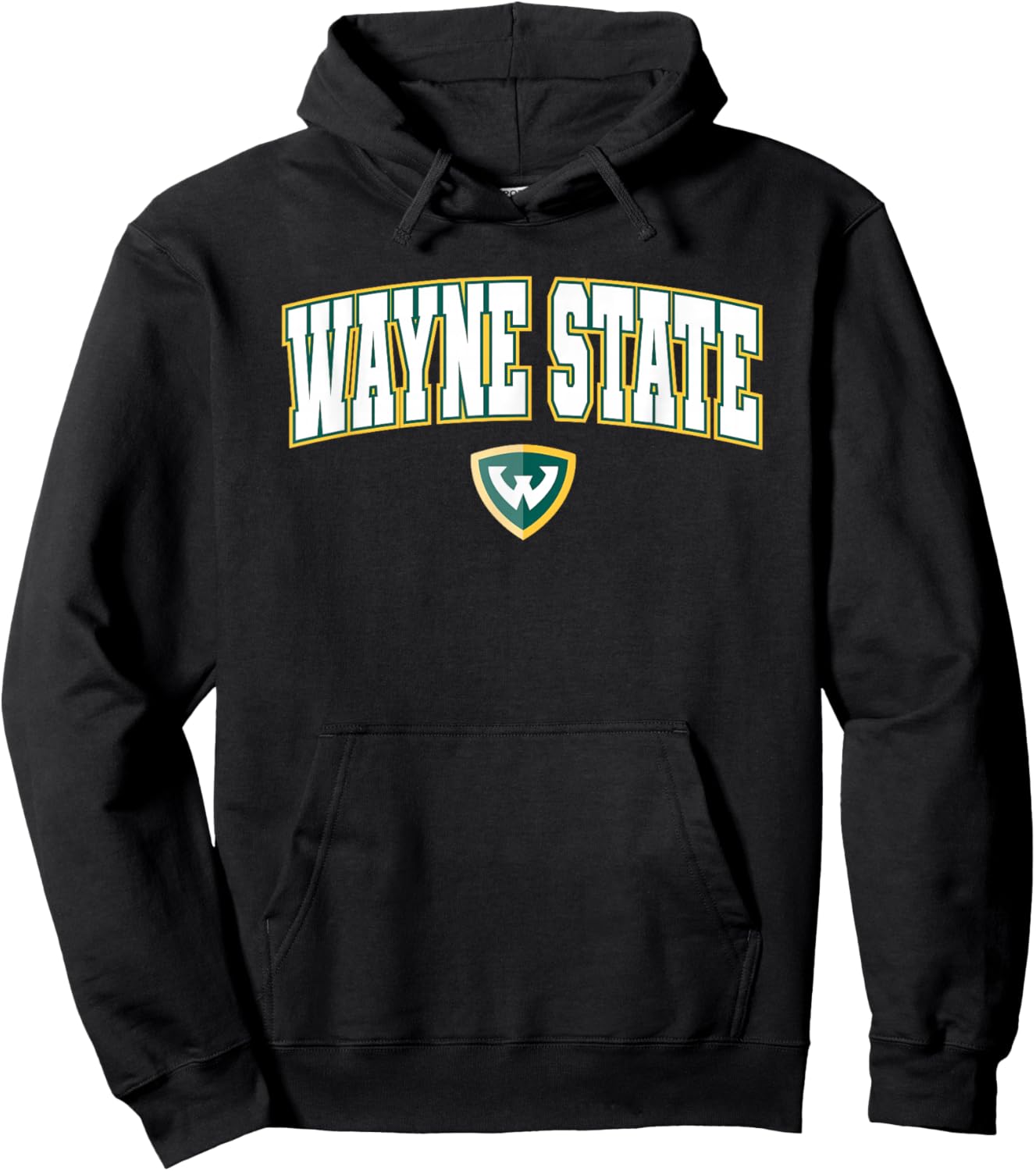 Wayne State University Warriors Arch Logo Hoodie - Hoodie | Black