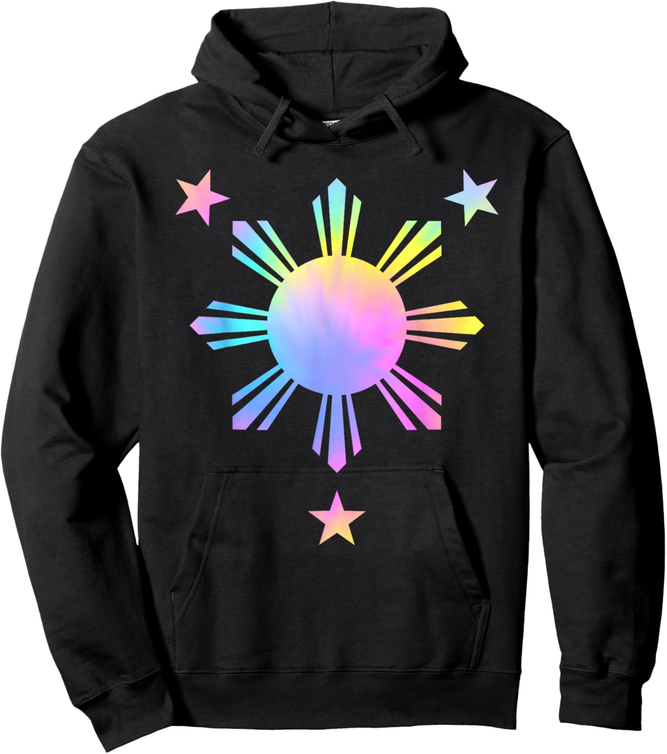 Tie Dye Philippines Flag Cute Filipino Pinoy Filipina Girls Hoodie - Hoodie | Black