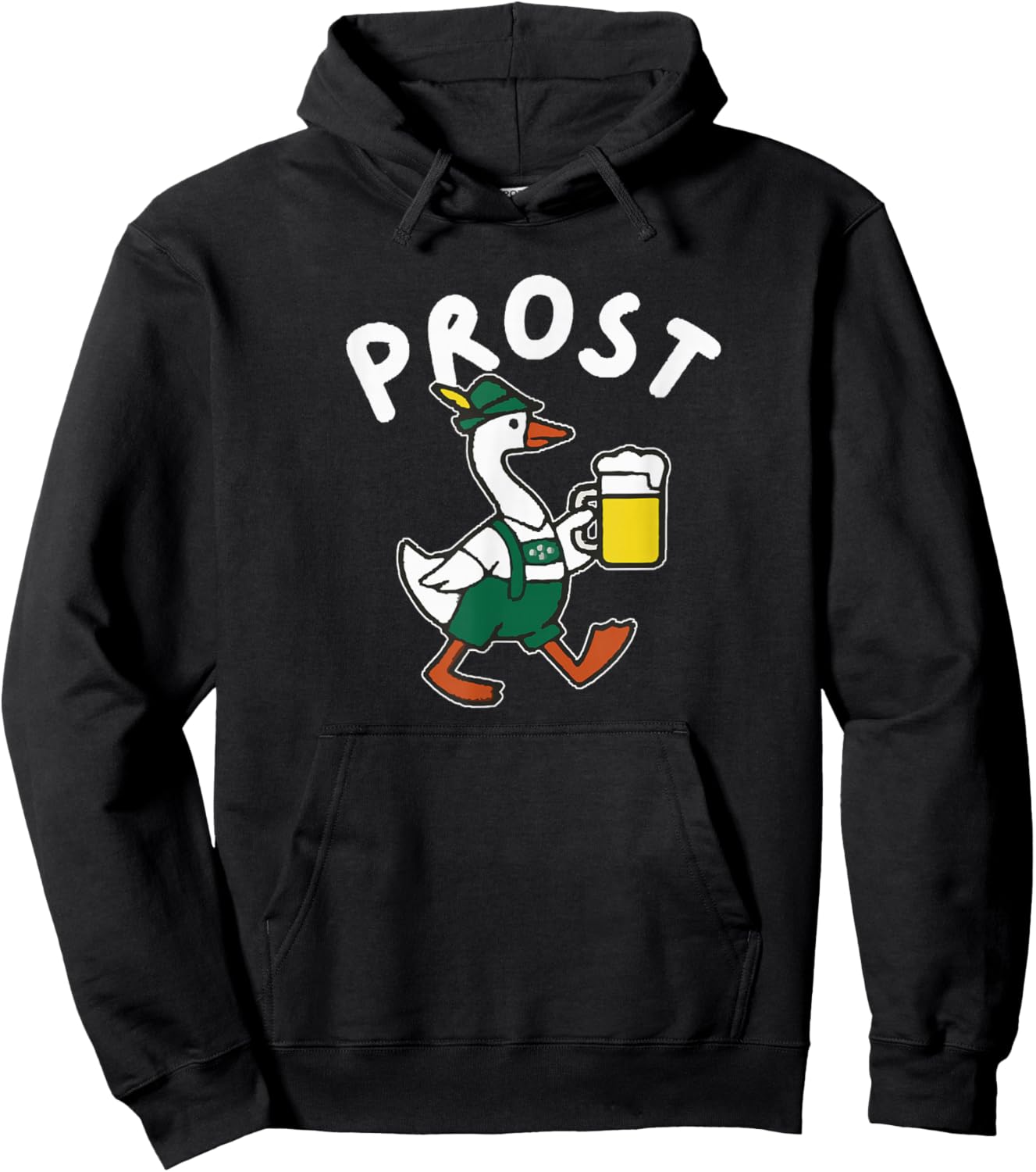 Funny October Prost Beer Festival Goose Oktoberfest Drinking Hoodie - Hoodie | Black