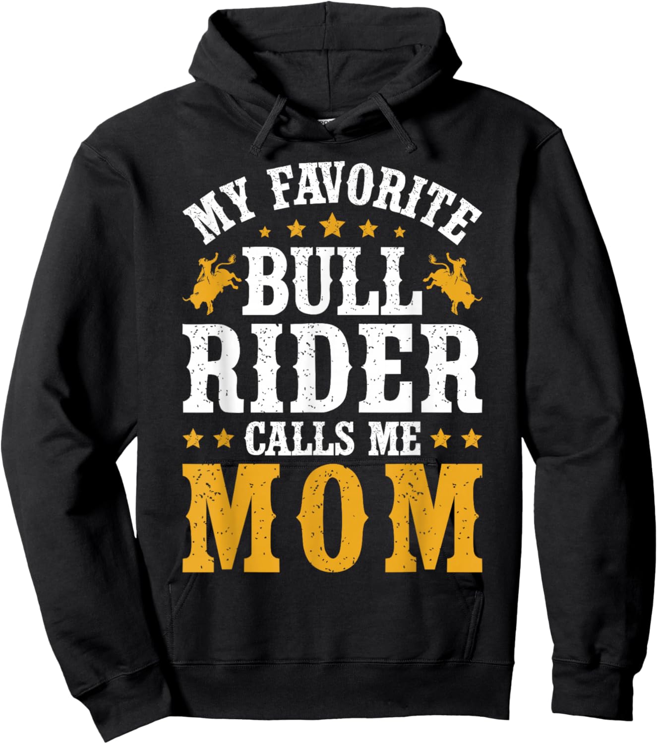 Bull Riding Mom of A Bull Rider Mom Proud Bull Riding Mama Hoodie - Hoodie | Black