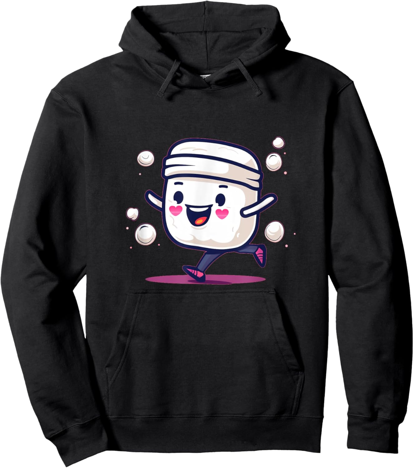 Jogging Marshmallow with Headband Costume for Boys and Girls Hoodie - Hoodie | Black