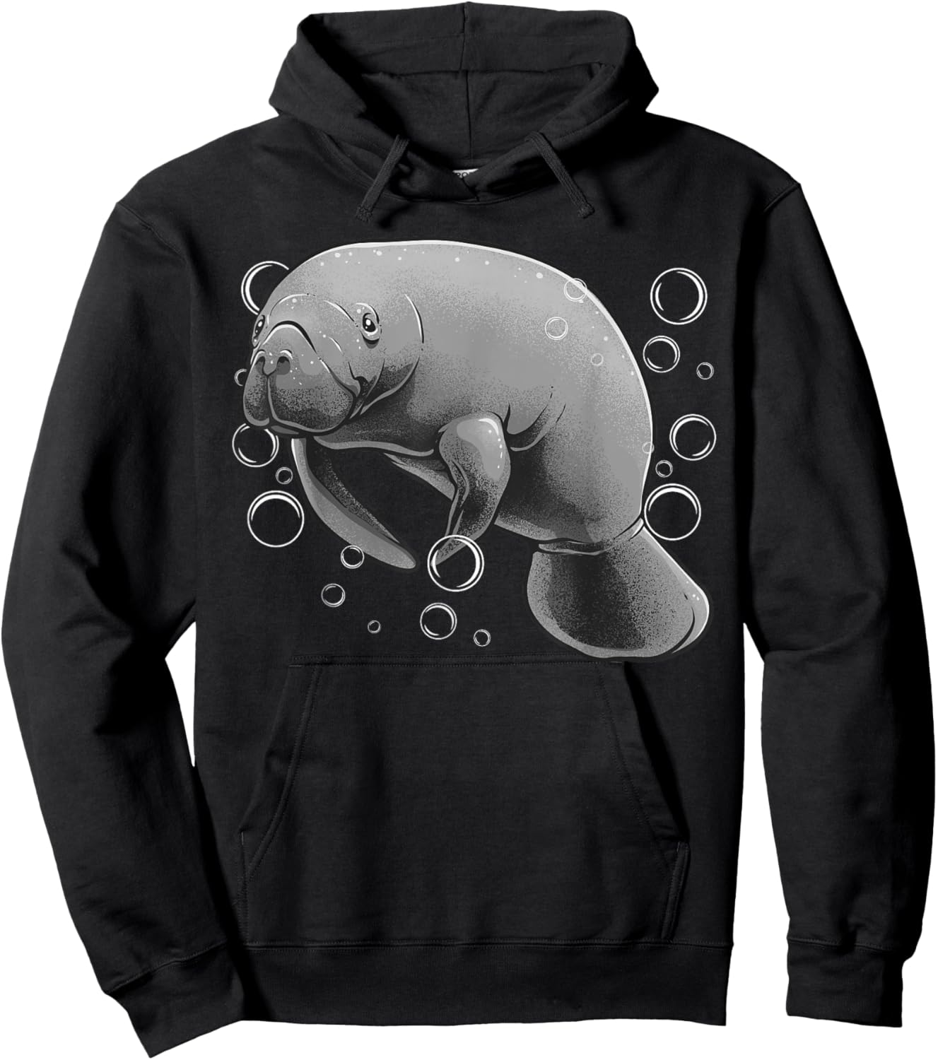 Manatee Design Women Boys Girl Sea Cow Lover Manatee Hoodie - Hoodie | Black