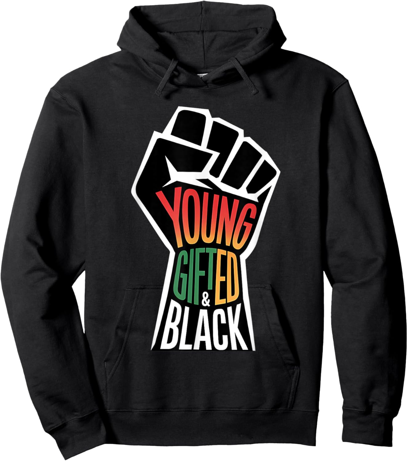 Kids Black History Month Shirt Boys Young Gifted And Black Hoodie - Hoodie | Black