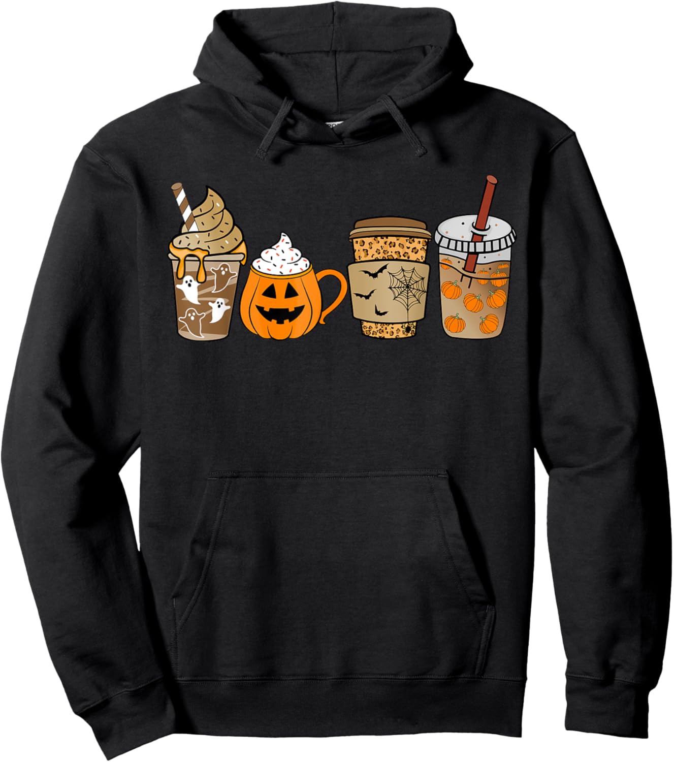 Pumpkin Spice Latte Coffee Fall Pumpkin Spice Thanksgiving Hoodie - Hoodie | Black