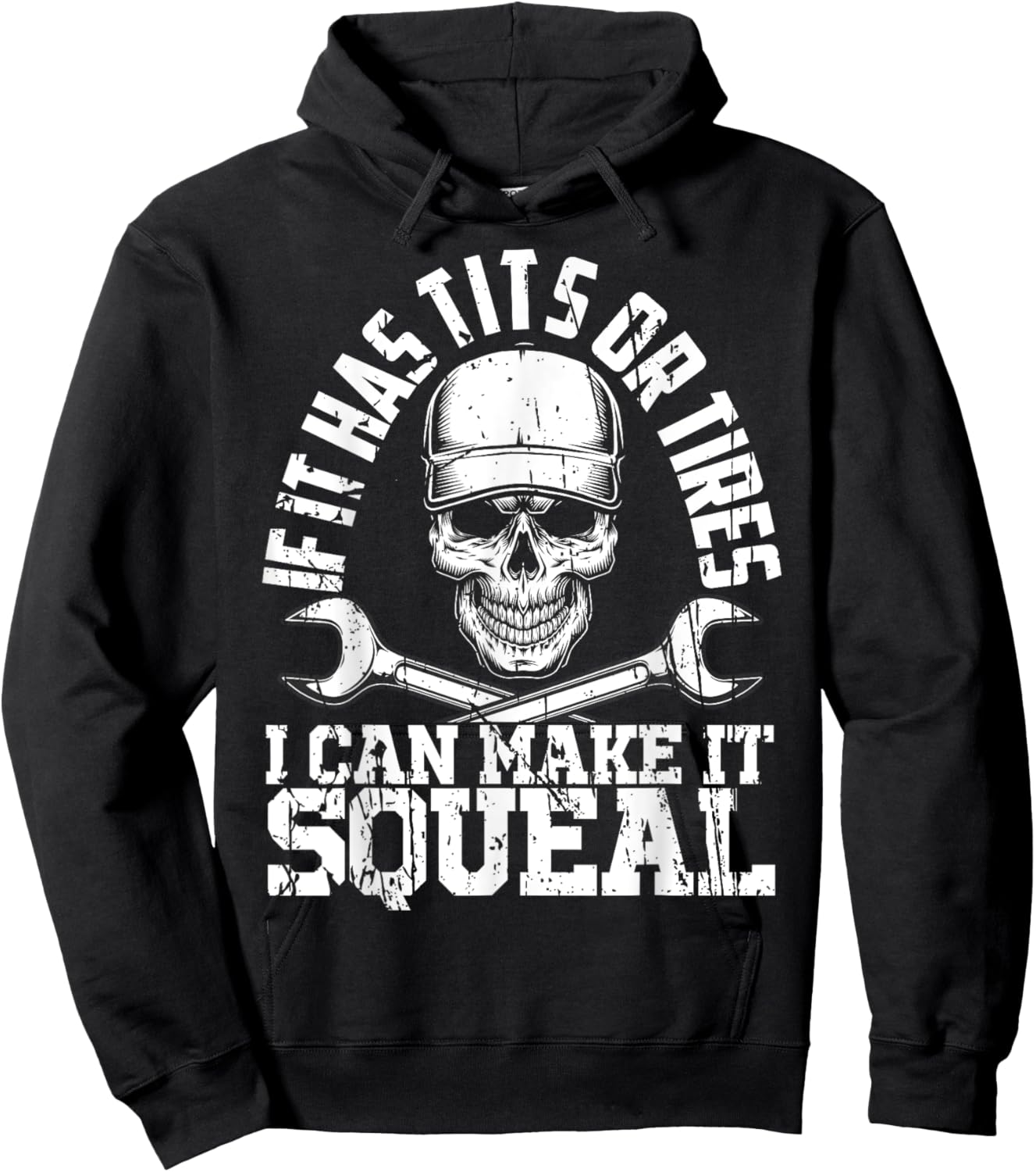 If it has Tits Or Tires I Can Make It Squeal Fathers Day Car Hoodie - Hoodie | Black