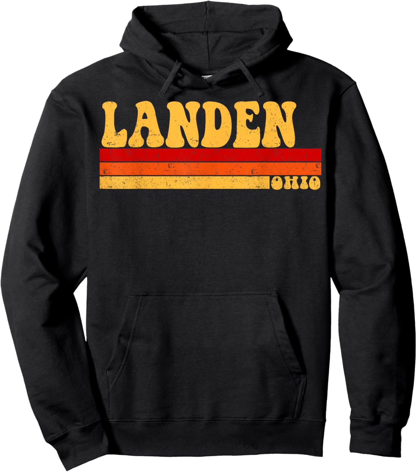 LANDEN Ohio City Vintage Roots Retro Design 70s 80s Hoodie - Hoodie | Black
