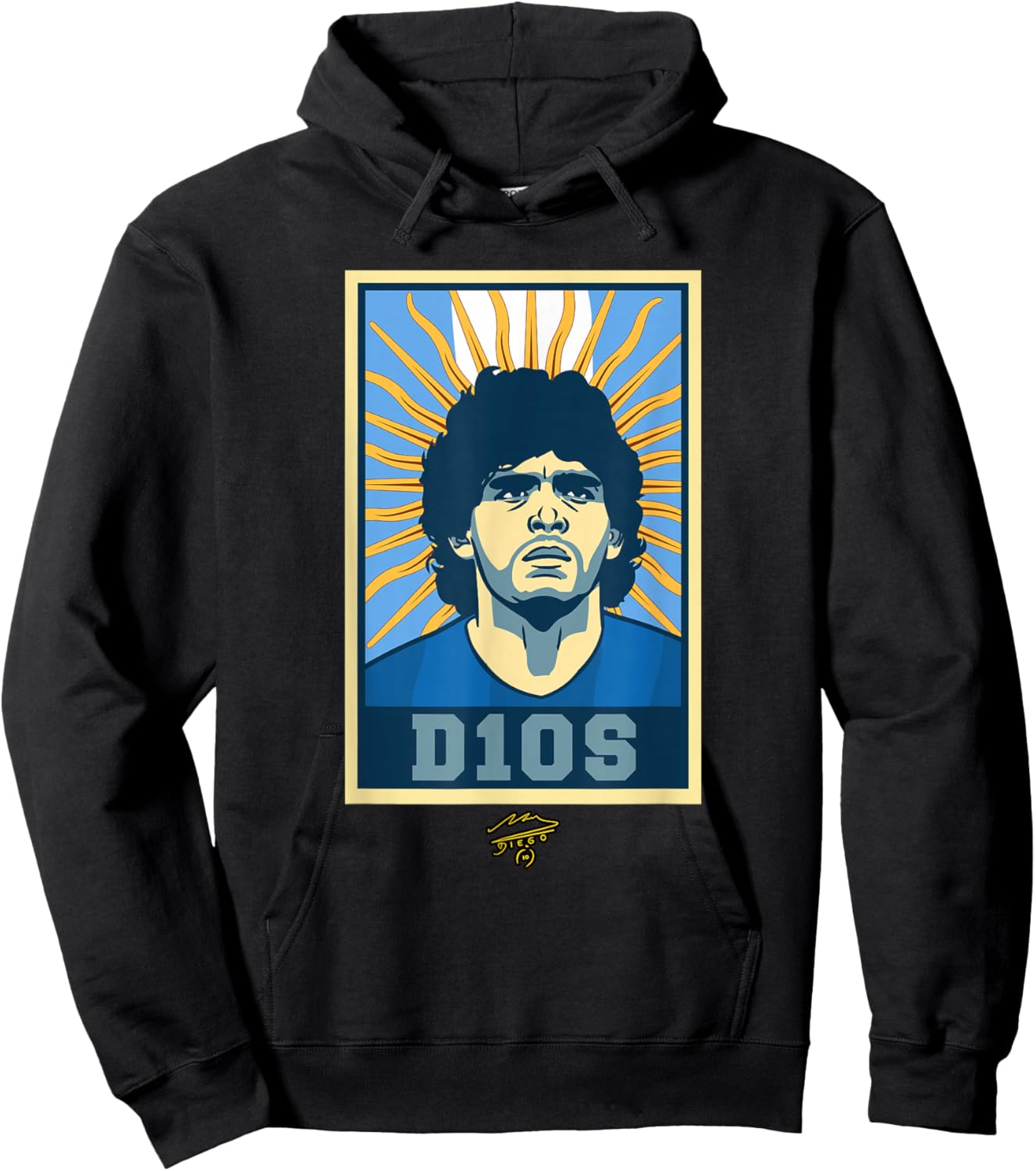 Maradona D10S Hoodie - Hoodie | Black