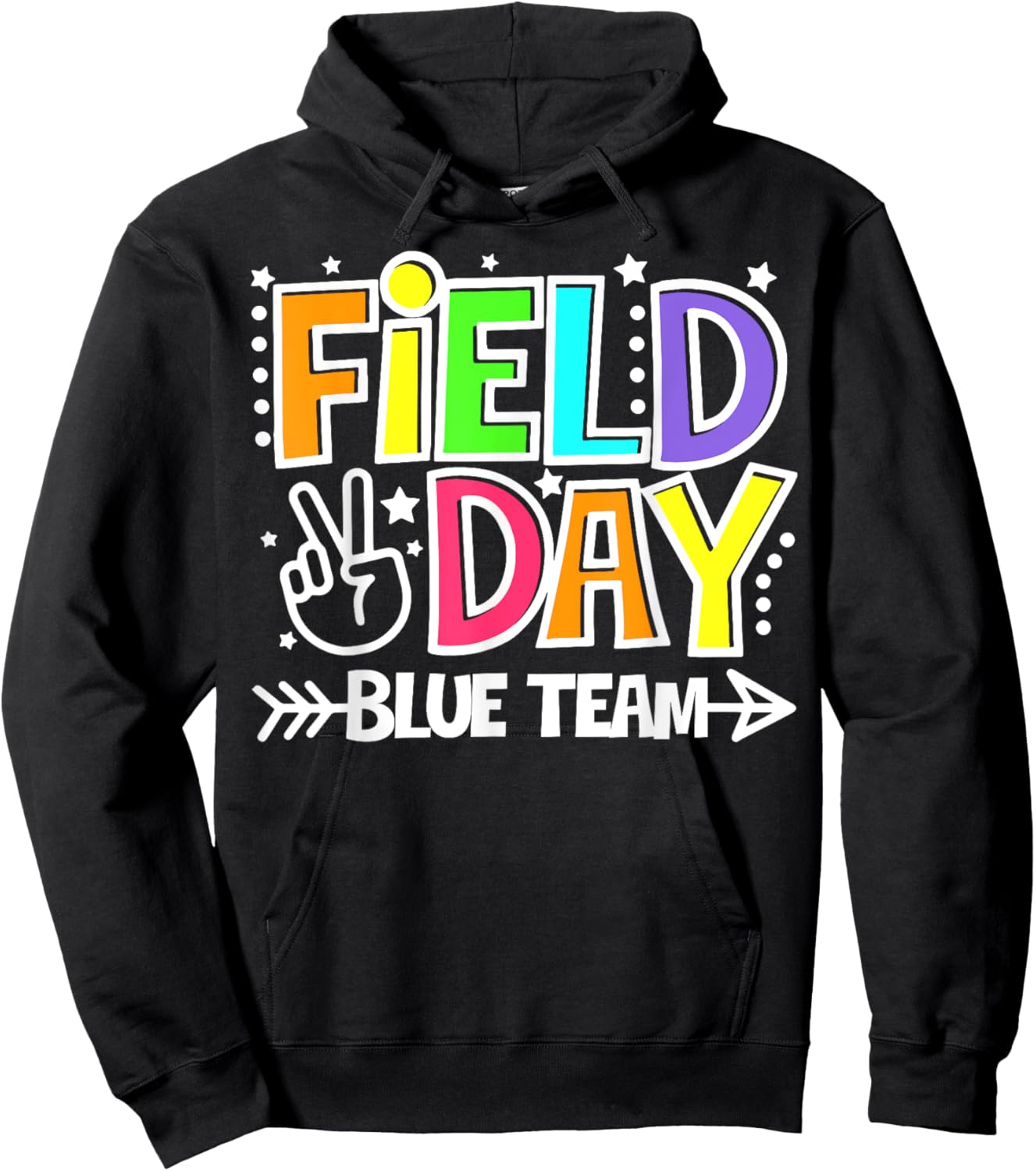 Field Day Blue Team Funny For Teacher Kids Field Day Games Hoodie - Hoodie | Black