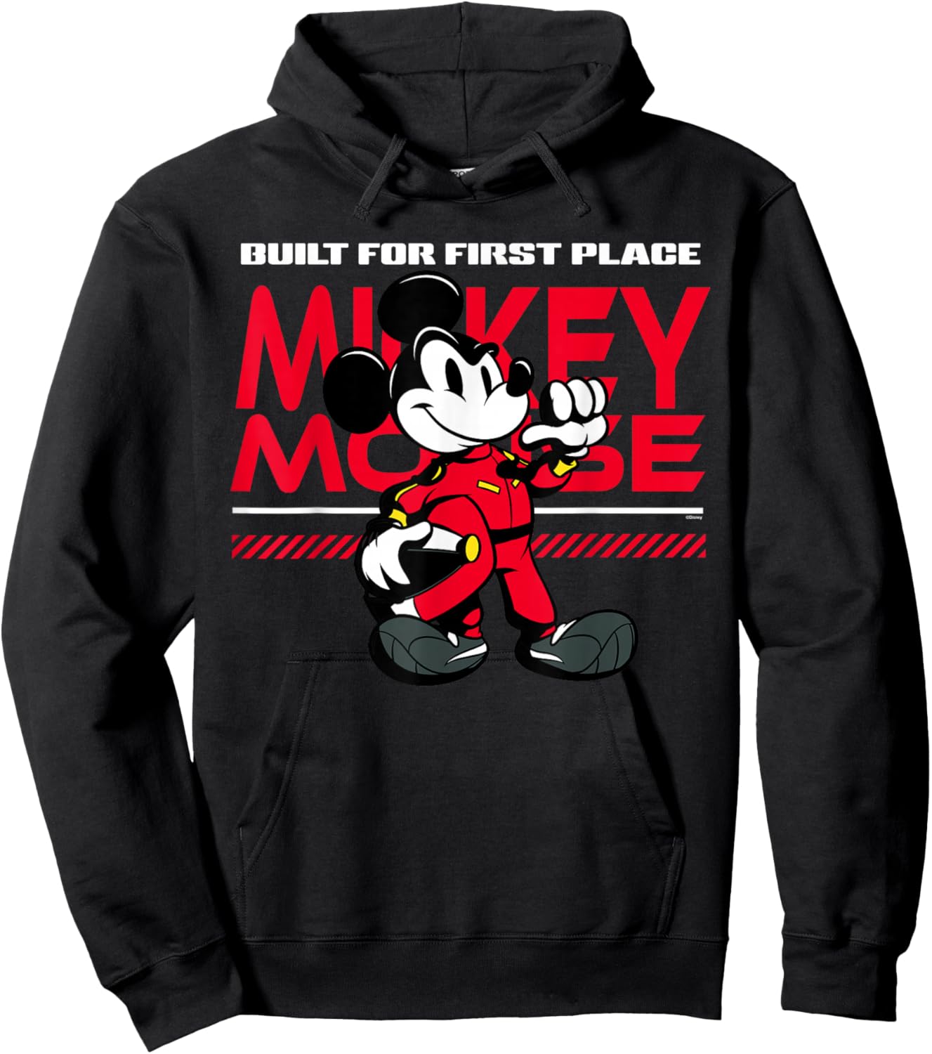 Disney Racing Mickey Mouse Race Driver Built for 1st Place Hoodie - Hoodie | Black