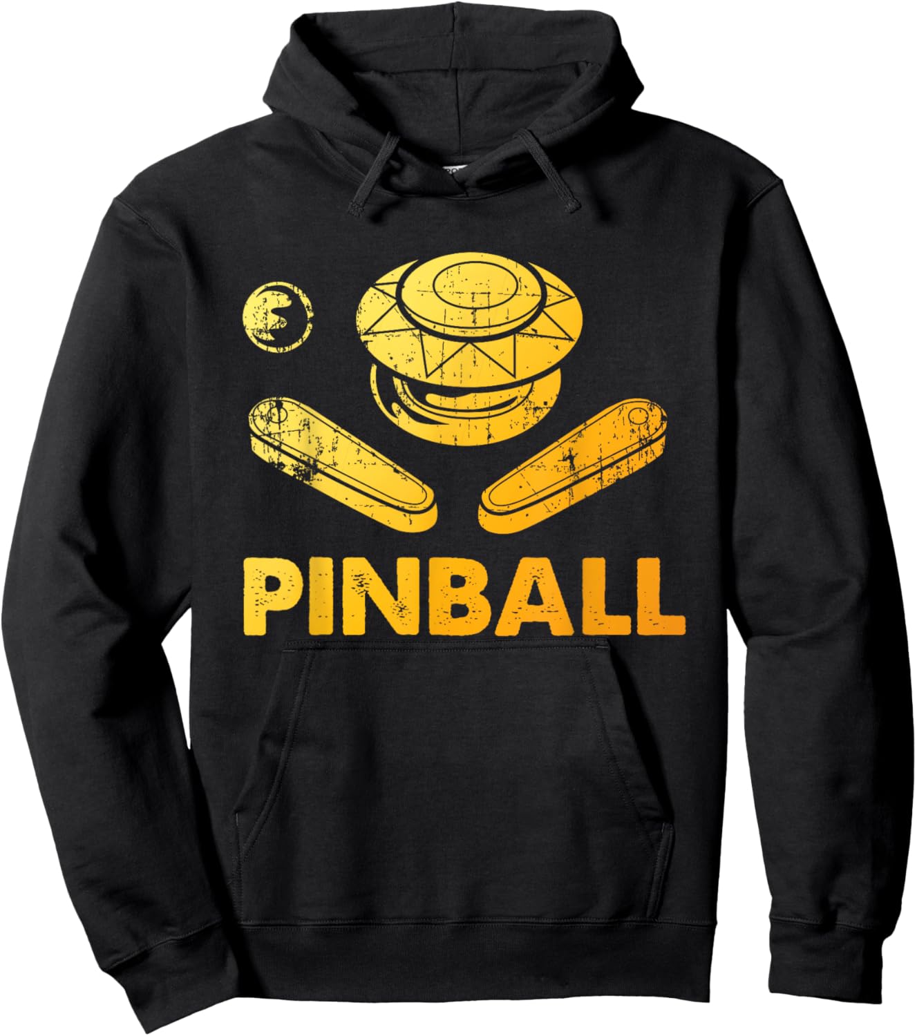 Cool Arcade Gaming Pinball Player Gift Men Women Vintage Pinball Funny Pinballer Machine Flipping Ball Lovers Hoodie - Hoodie | Black