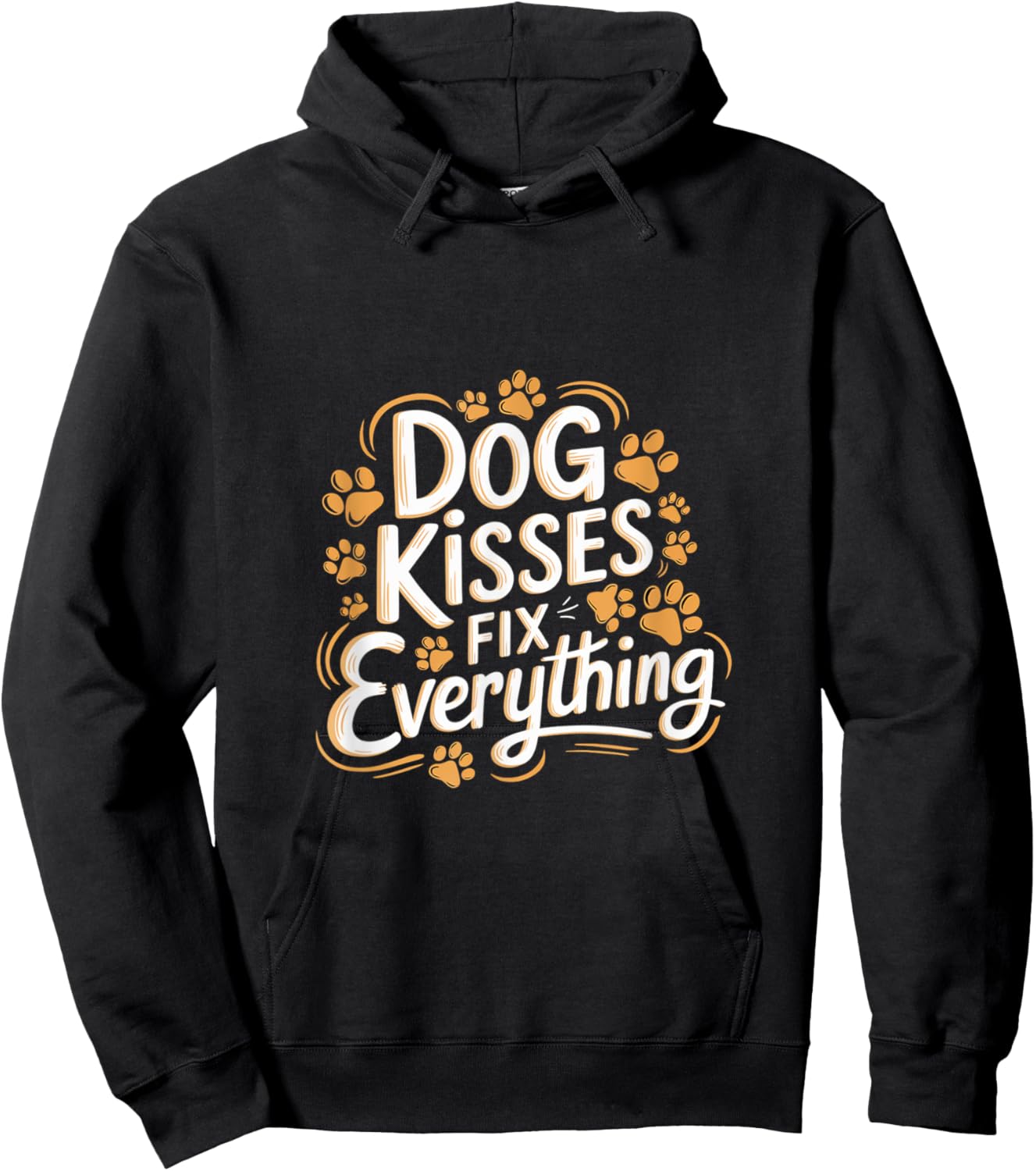 Dog Kisses Fix Everything Dog Lover Hoodie - Hoodie | Black