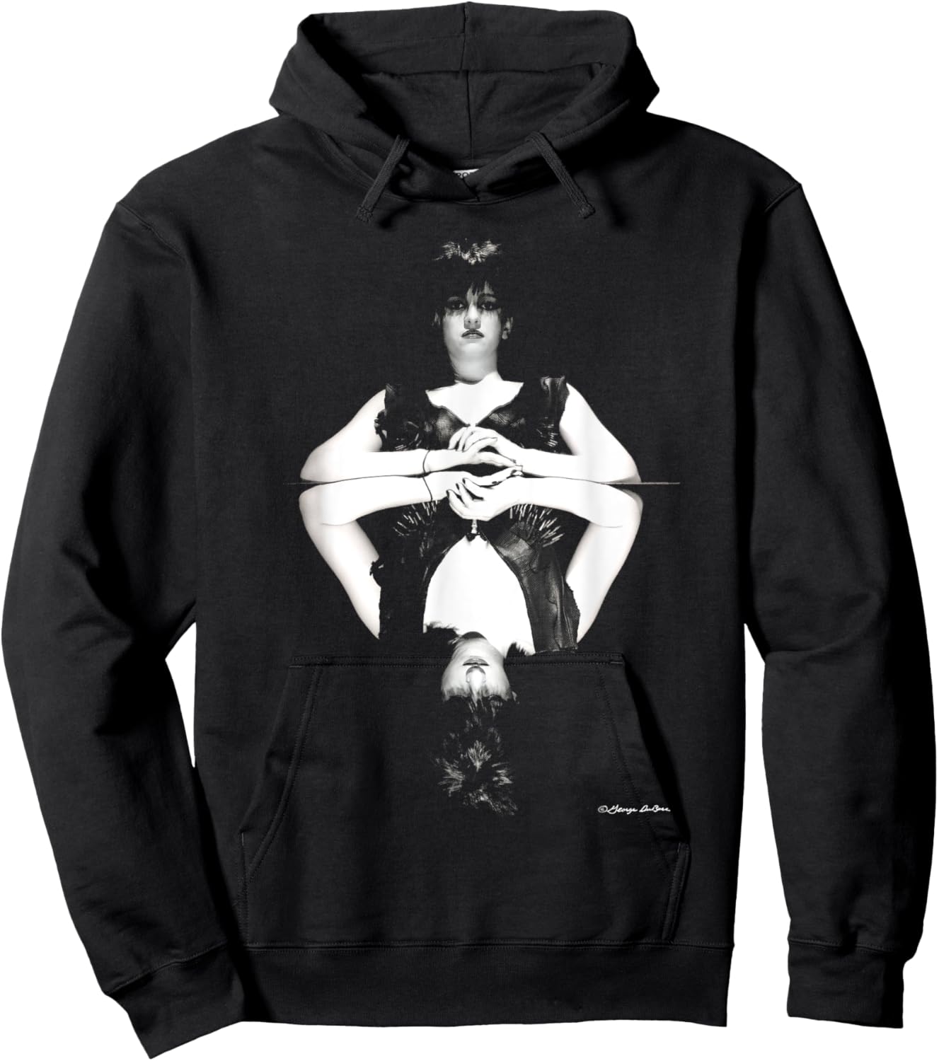 Lydia Lunch Queen Of Siam Outtake B&W By George DuBose Hoodie - Hoodie | Black