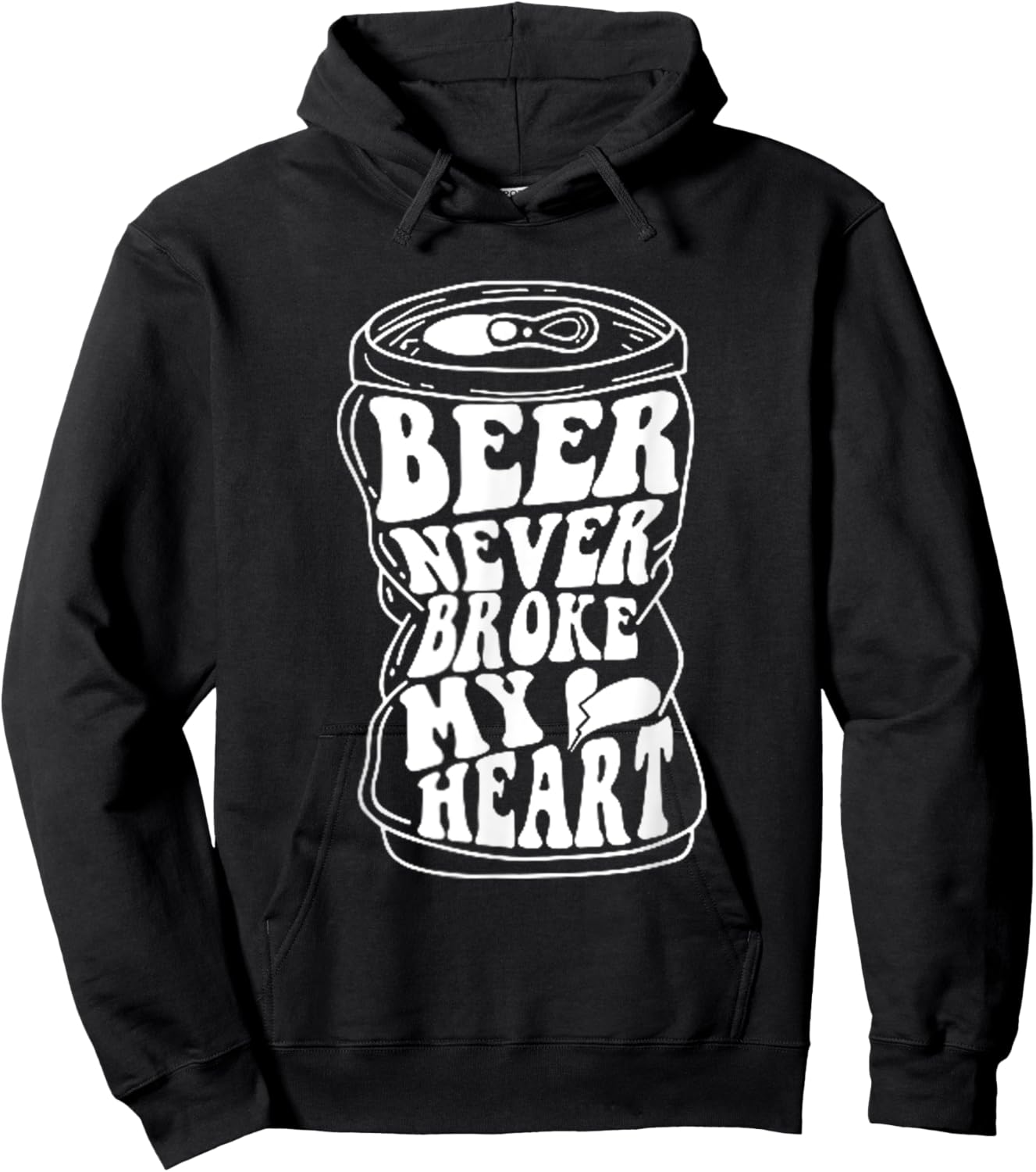 Long Neck Ice Cold Beer Never Broke My Heart Hoodie - Hoodie | Black