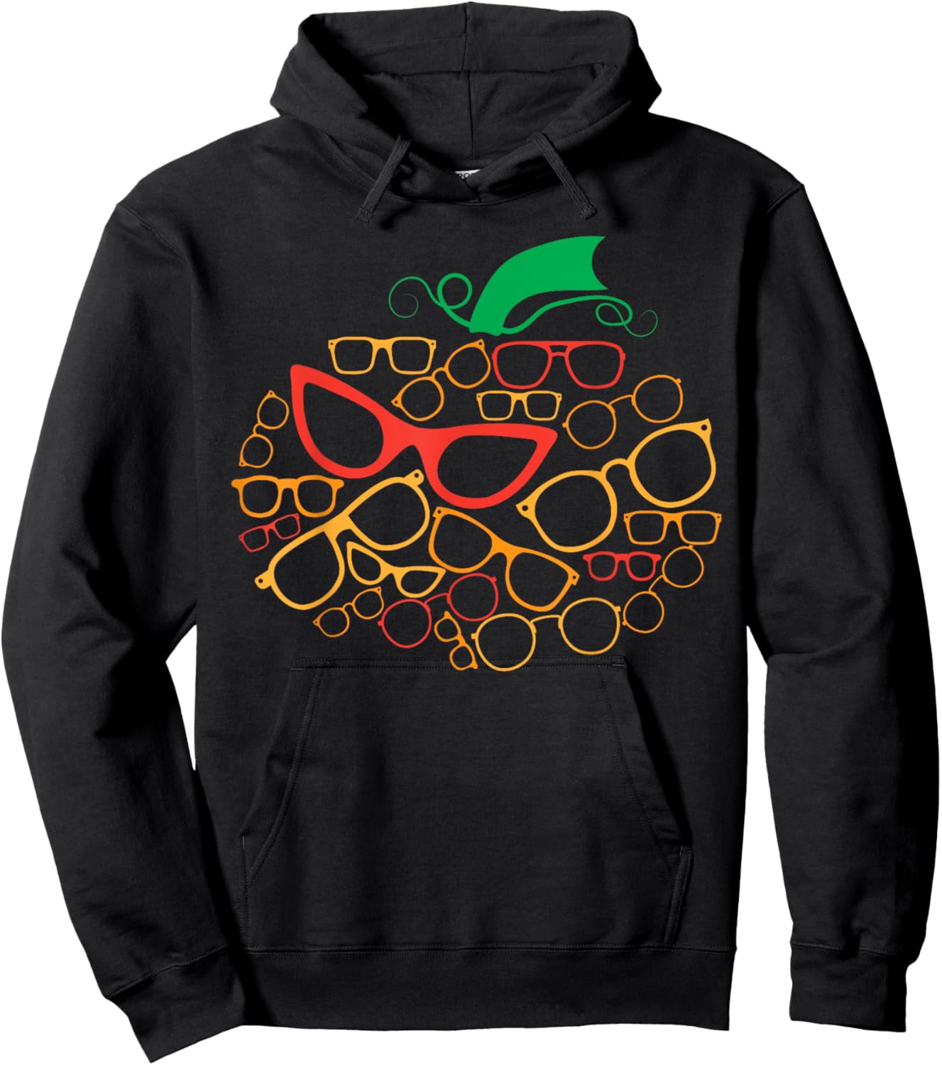 Pumpkin Eye Glasses Optometry Ophthalmologist Optician Hoodie - Hoodie | Black