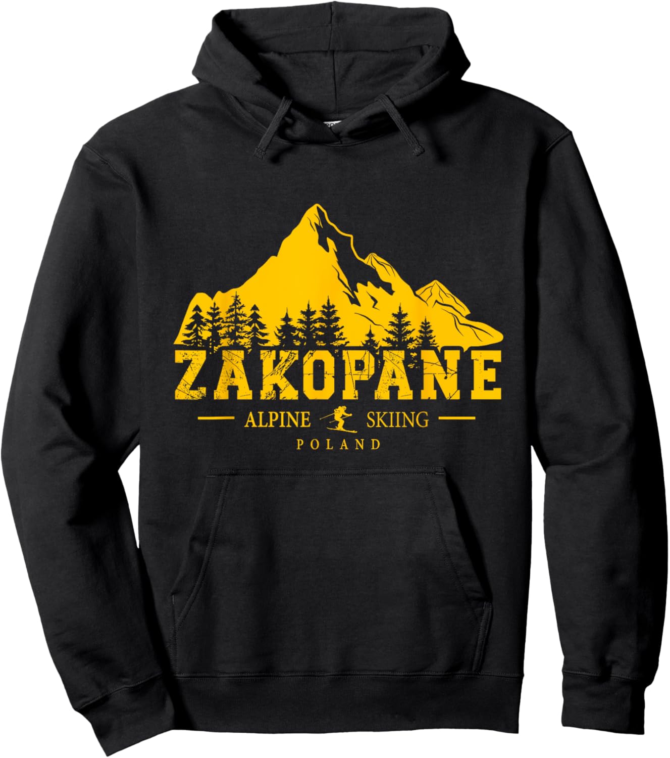 Zakopane Poland Ski Resort Alpine Skiing Polish Tatra Hoodie - Hoodie | Black
