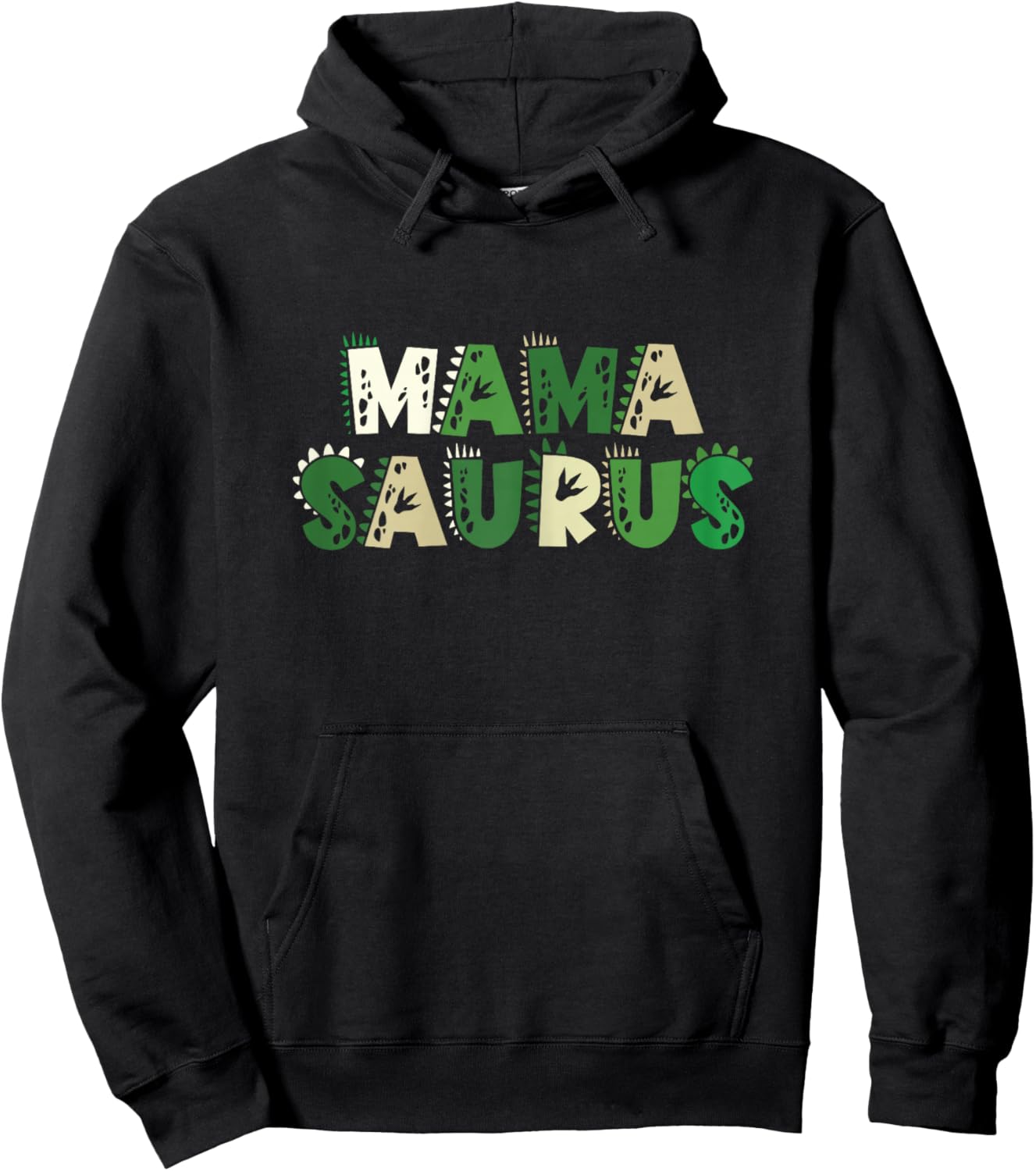 Mama Saurus Matching Family Birthday Dinosaur Men Women Kids Hoodie - Hoodie | Black