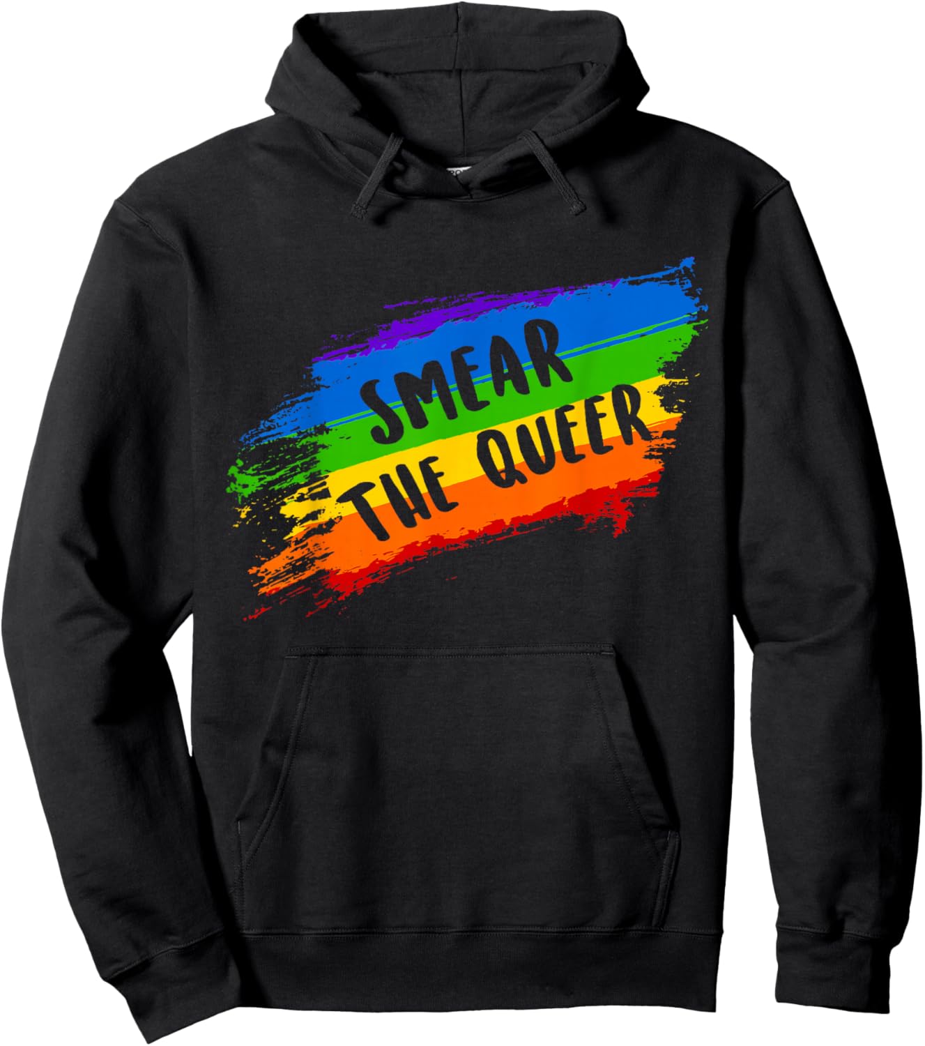 Smear The Queer Funny LGBTQ Gay Pride Men Women Hoodie - Hoodie | Black