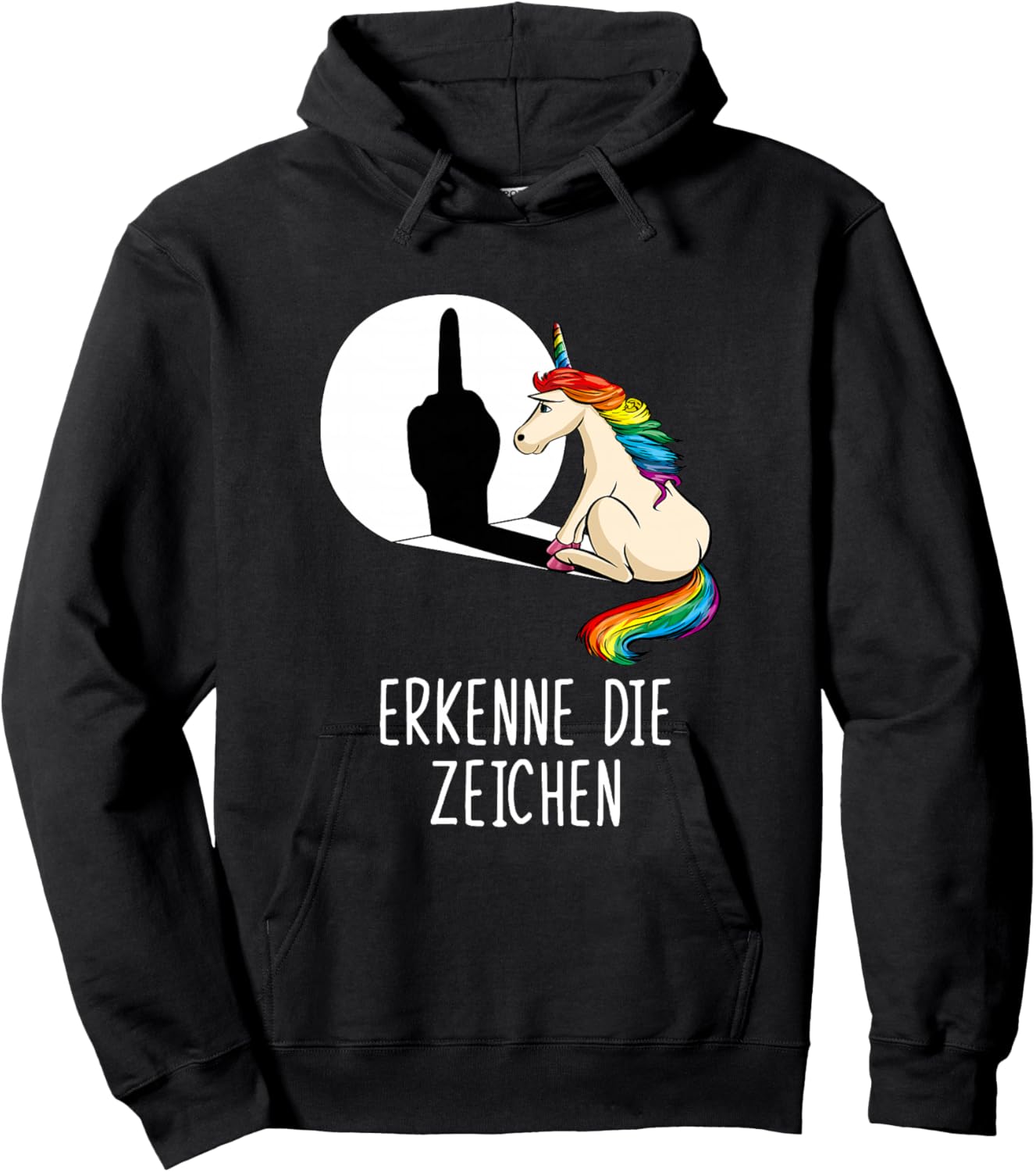 Lustiger Spruch Einhorn Erkenne die Zeichen Premium Hoodie - Hoodie | Black