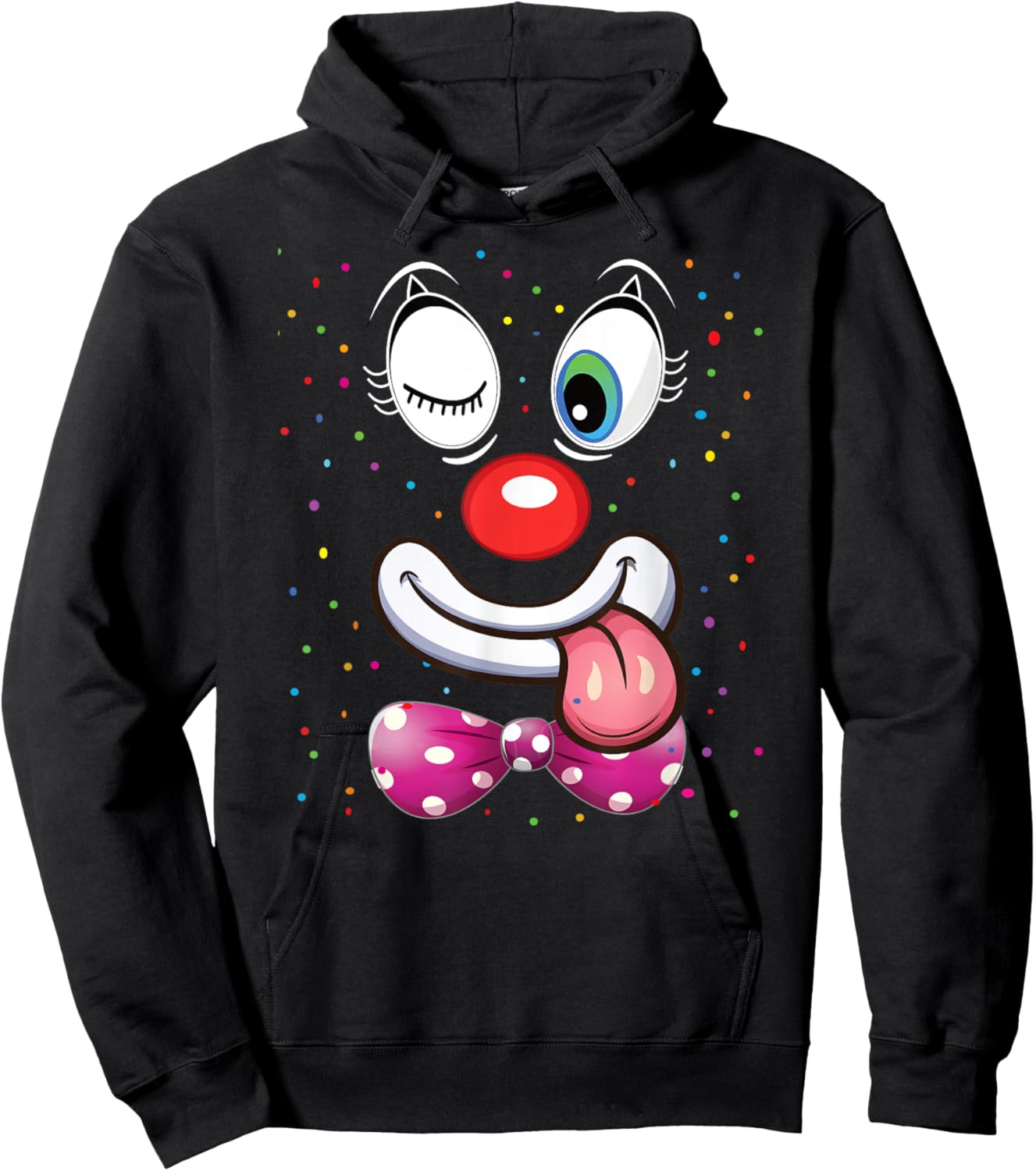 Bretelles De Clown Costume De Carnaval Costume De Clown Hoodie - Hoodie | Black
