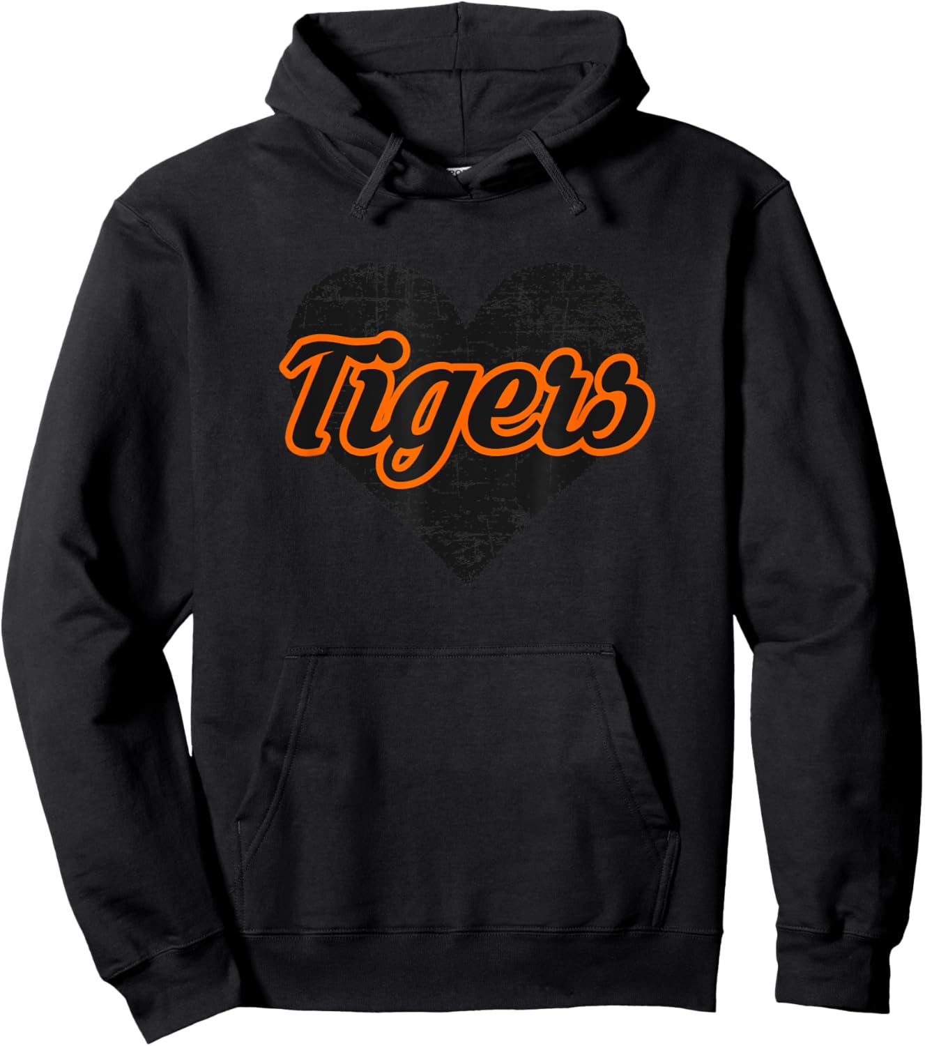 Marshfield Tigers Over Heart Hoodie - Hoodie | Black