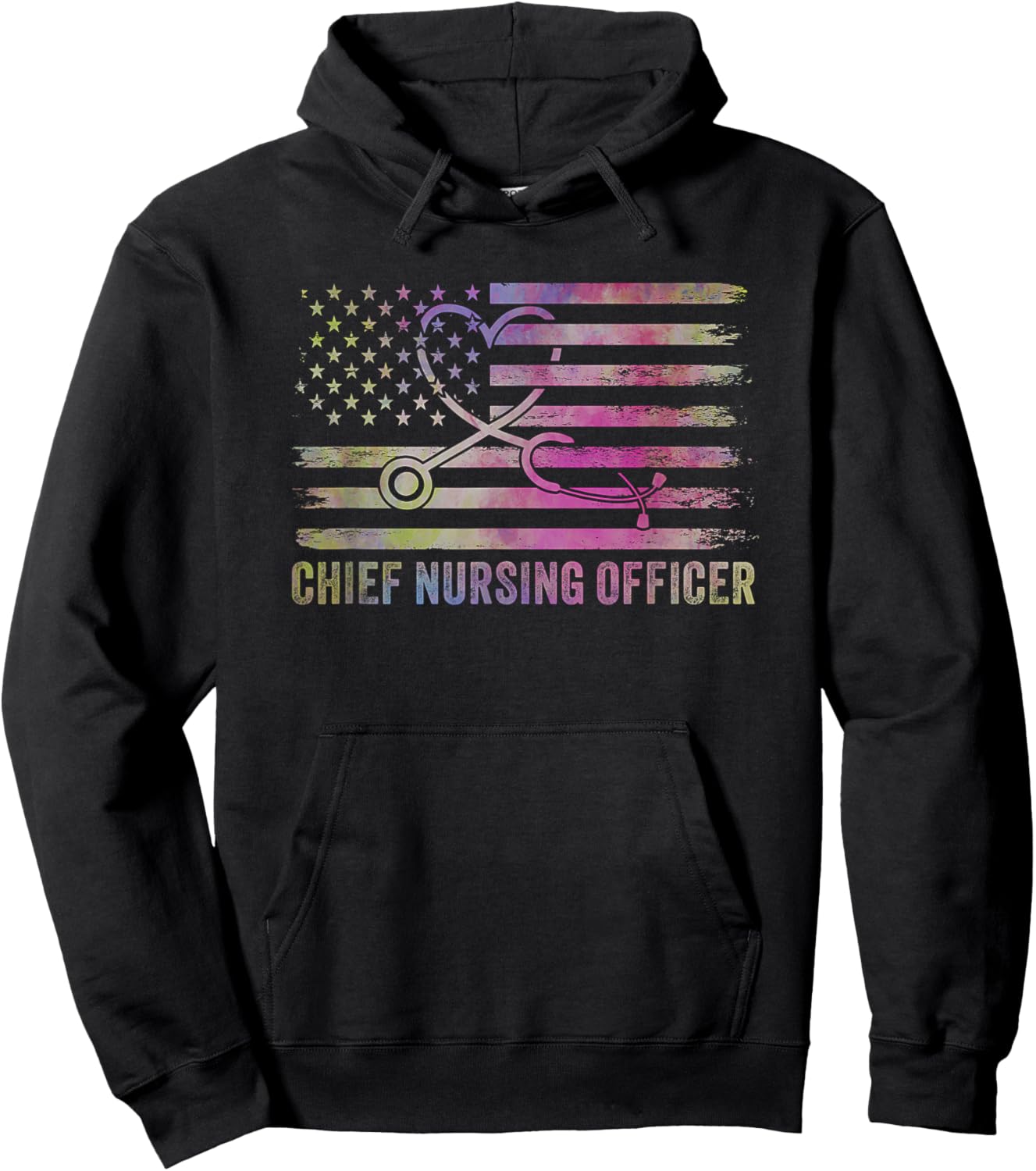 Chief Nurse Executive CNE USA Flag CNO Chief Nursing Officer Hoodie - Hoodie | Black