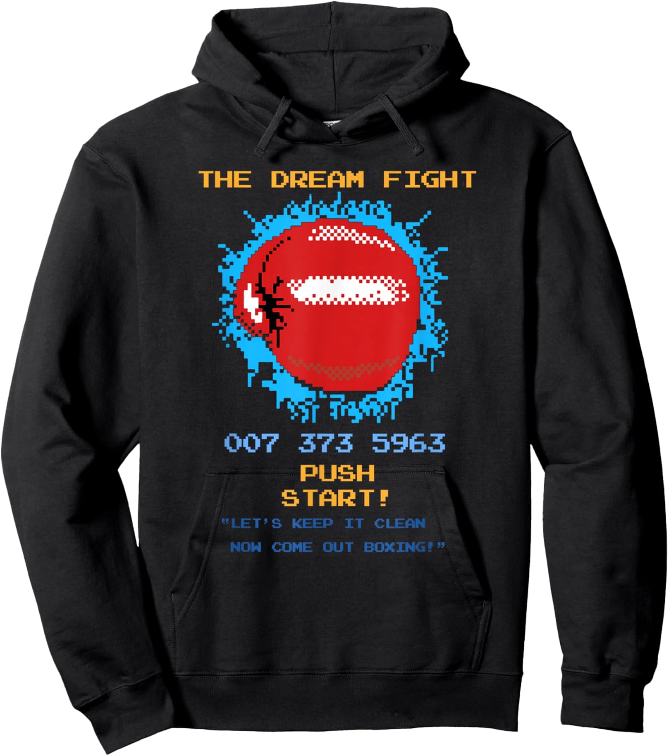 The Dream Fight 007 373 5963 Retro Video Game Code Boxing Hoodie - Hoodie | Black